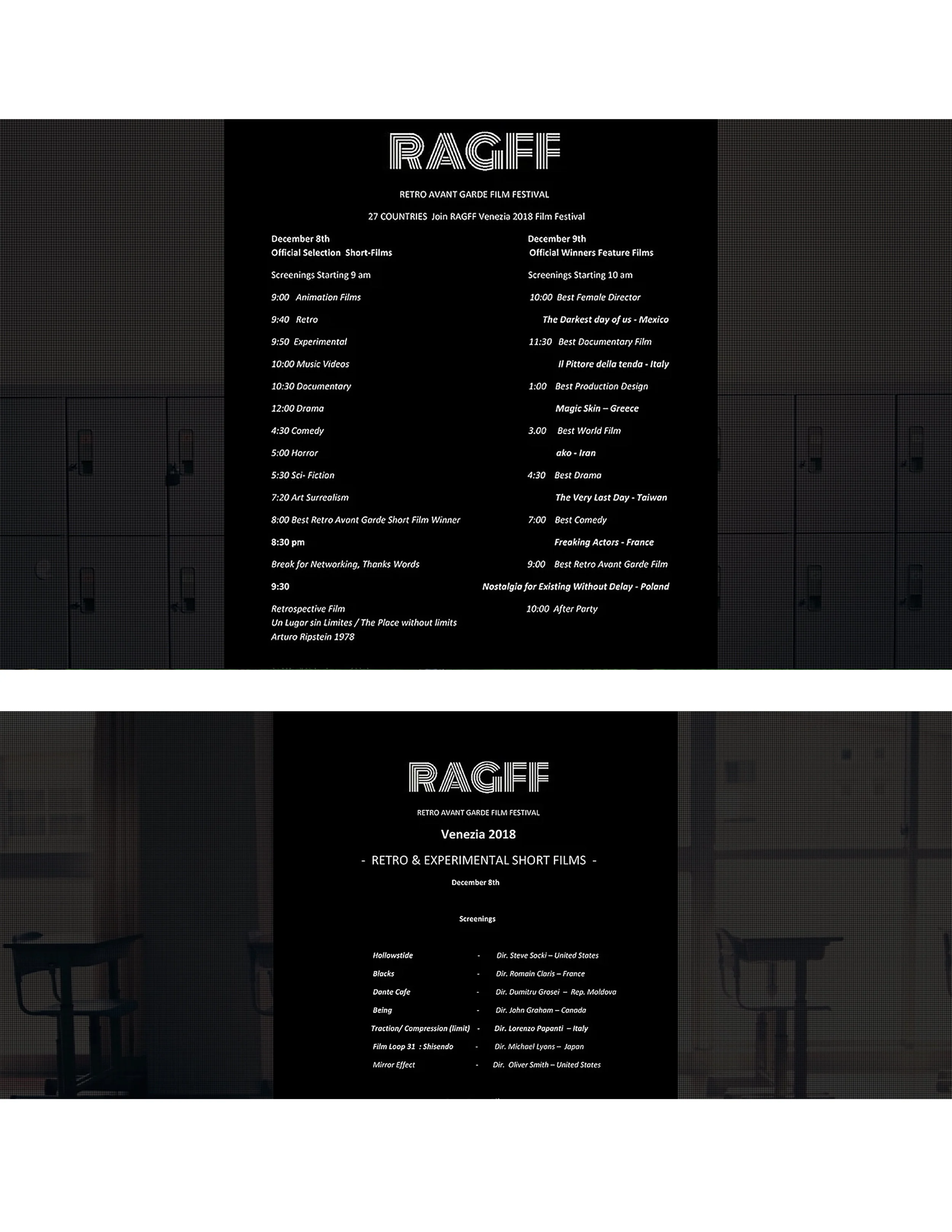 Being (2018) short experimental film - RAGFF, Venice, Italy