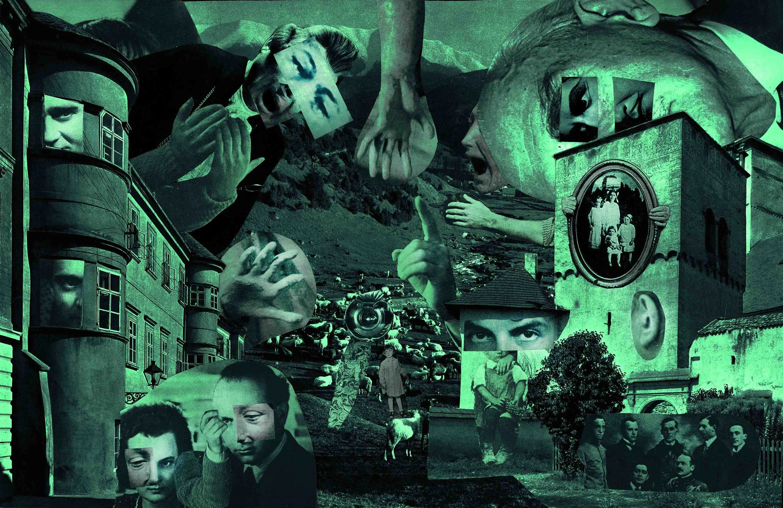 all reaching for the sheep