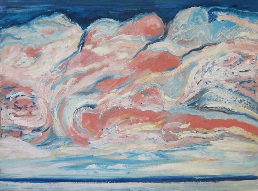 winter lake clouds
