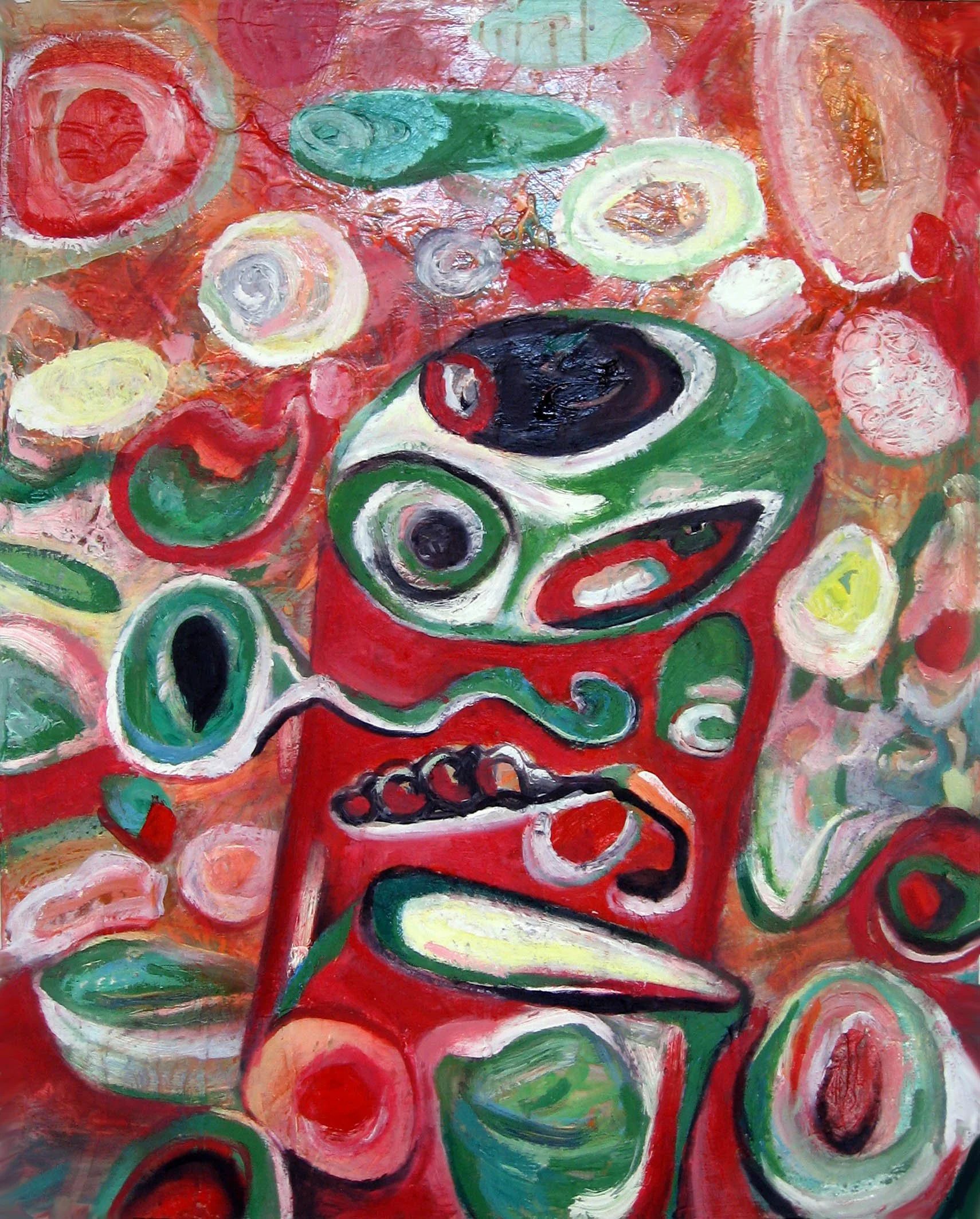  acrylic and oil painting on panel board 