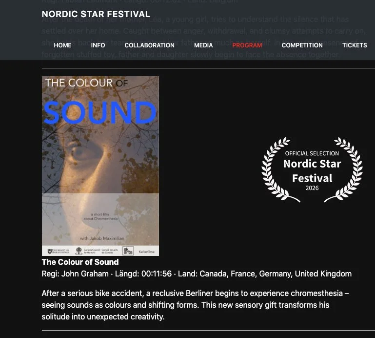 THE COLOUR OF SOUND (2026) official selection 