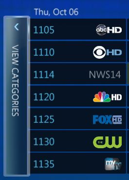 WMC view categories option and logo icons