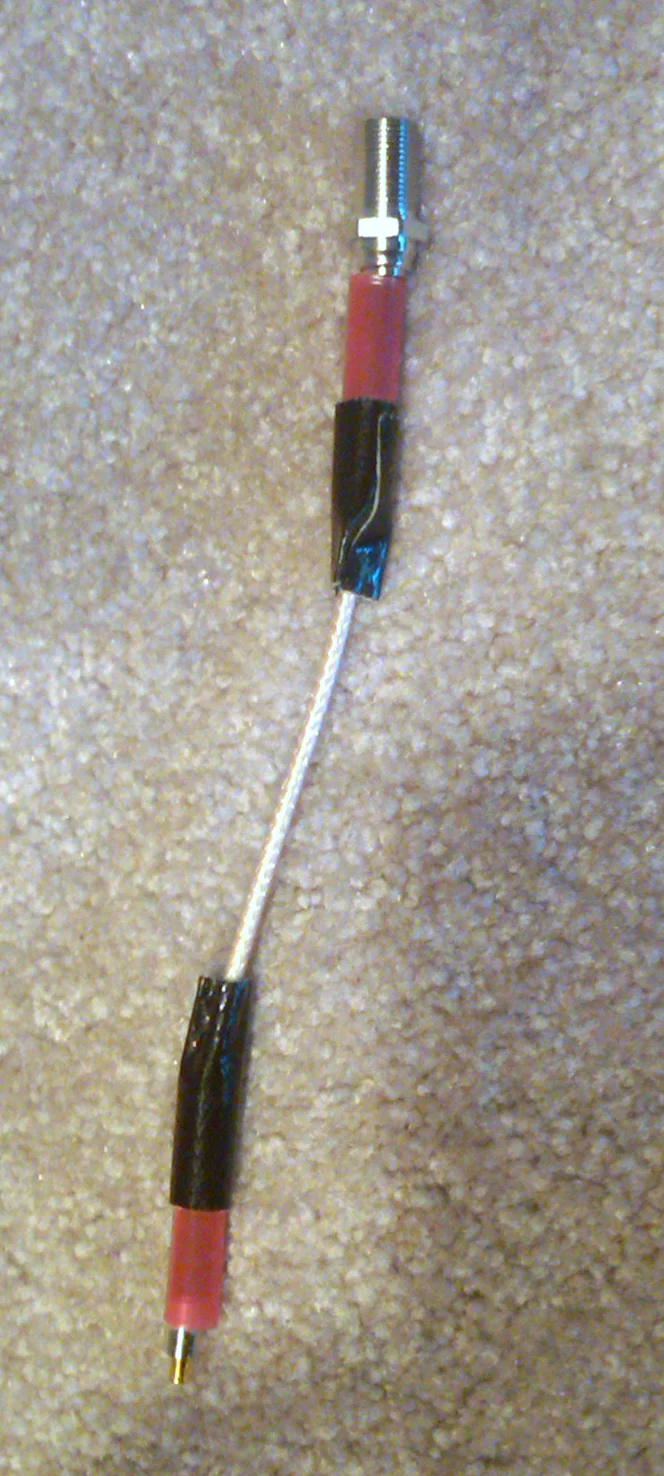 Ceton coax pigtail with homemade stress relief