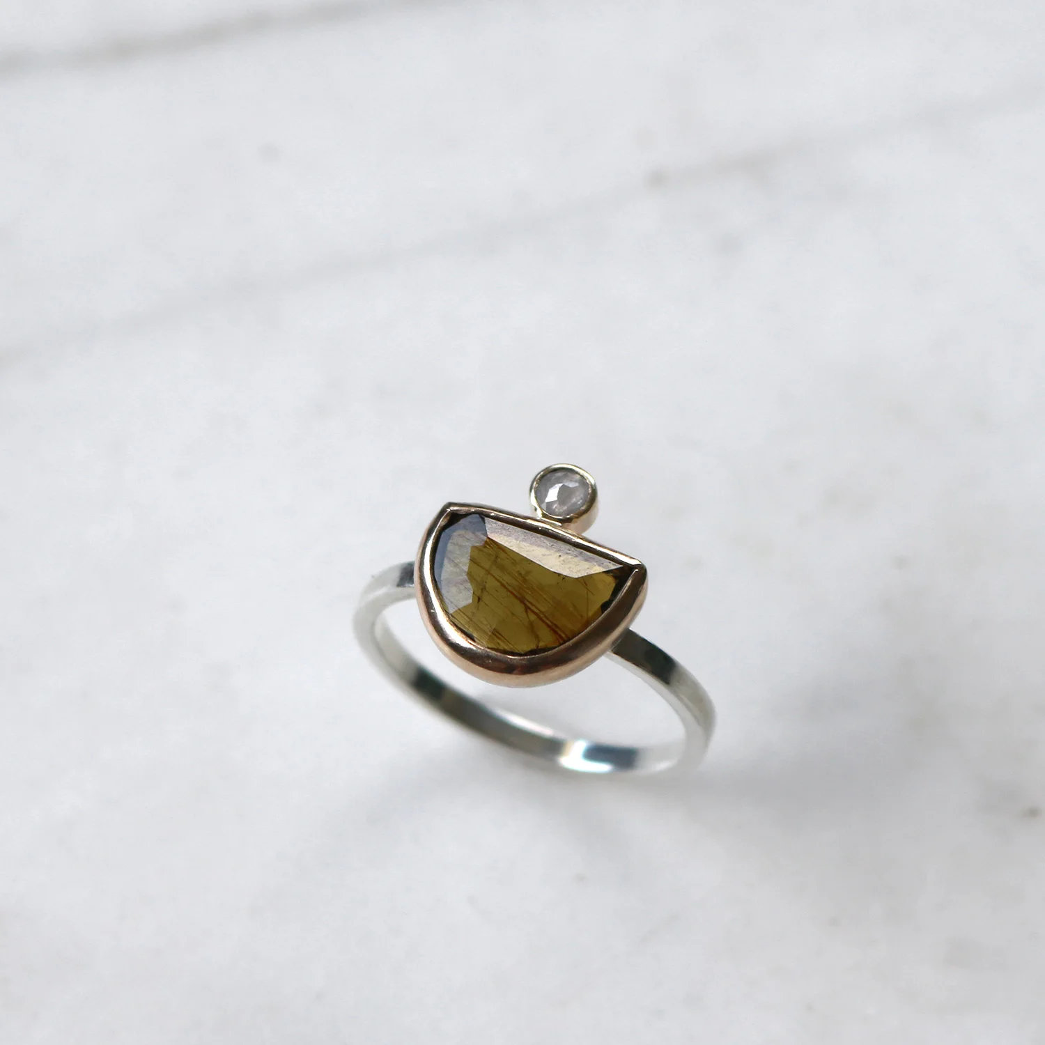 Olive Half Circle Tourmaline Ring Top View.jpg
