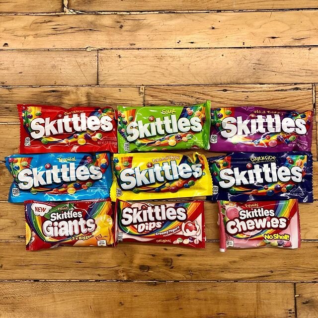 Snack Sampler Packs!

Sample NINE Skittles varieties including 2 that are not available for sale in the USA&mdash;UK exclusive 3X Giant Skittles and No-Shell Skittles&mdash;for $12.99. 
Try all 5 Moon Pie varieties for $4.99. 
We are now open five da