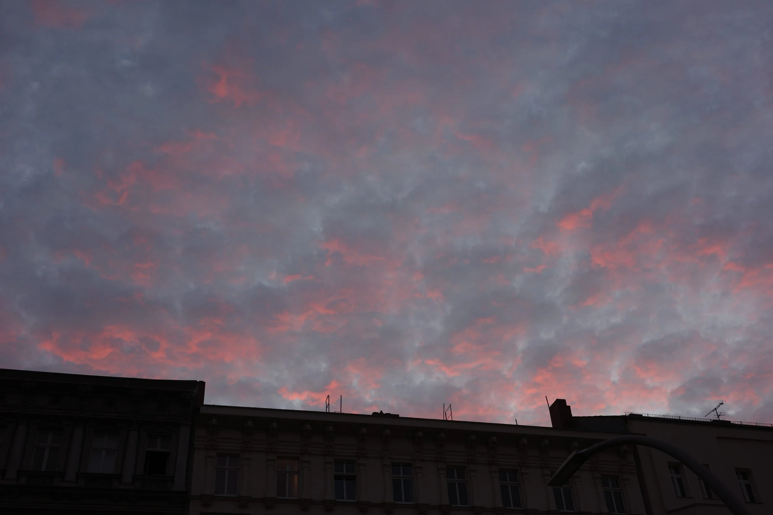 Evening sky view from the studio