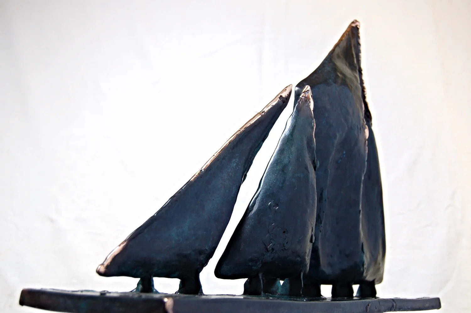 Seola (Sails), repoussé bronze, 0.5m high x 10cm x 50cm, 2012 (sold)