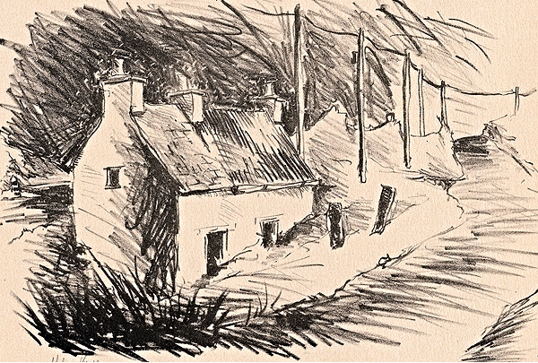 Aranmore, monochrome stone lithograph, 20cm x 30cm, 2007