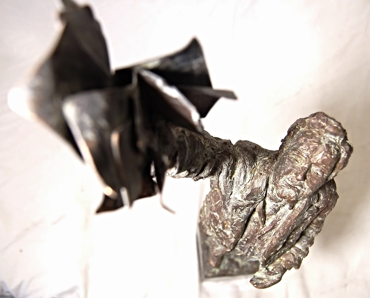 John McCormack, wax for bronze, 30cm high, 2014