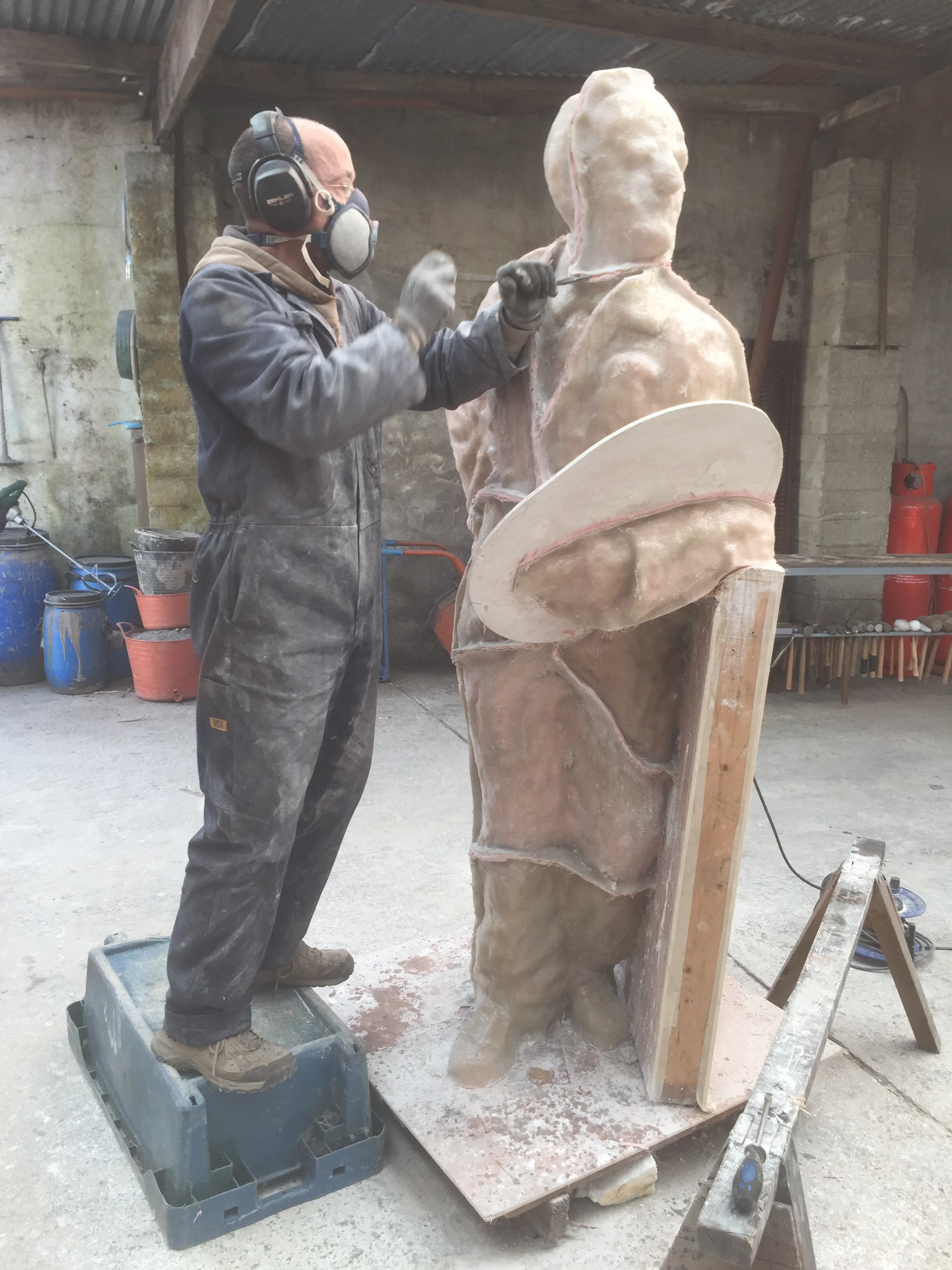 De-moulding is one of the most unpleasant jobs in the process, as well as being unnerving as most of the plaster original is lost in the process!