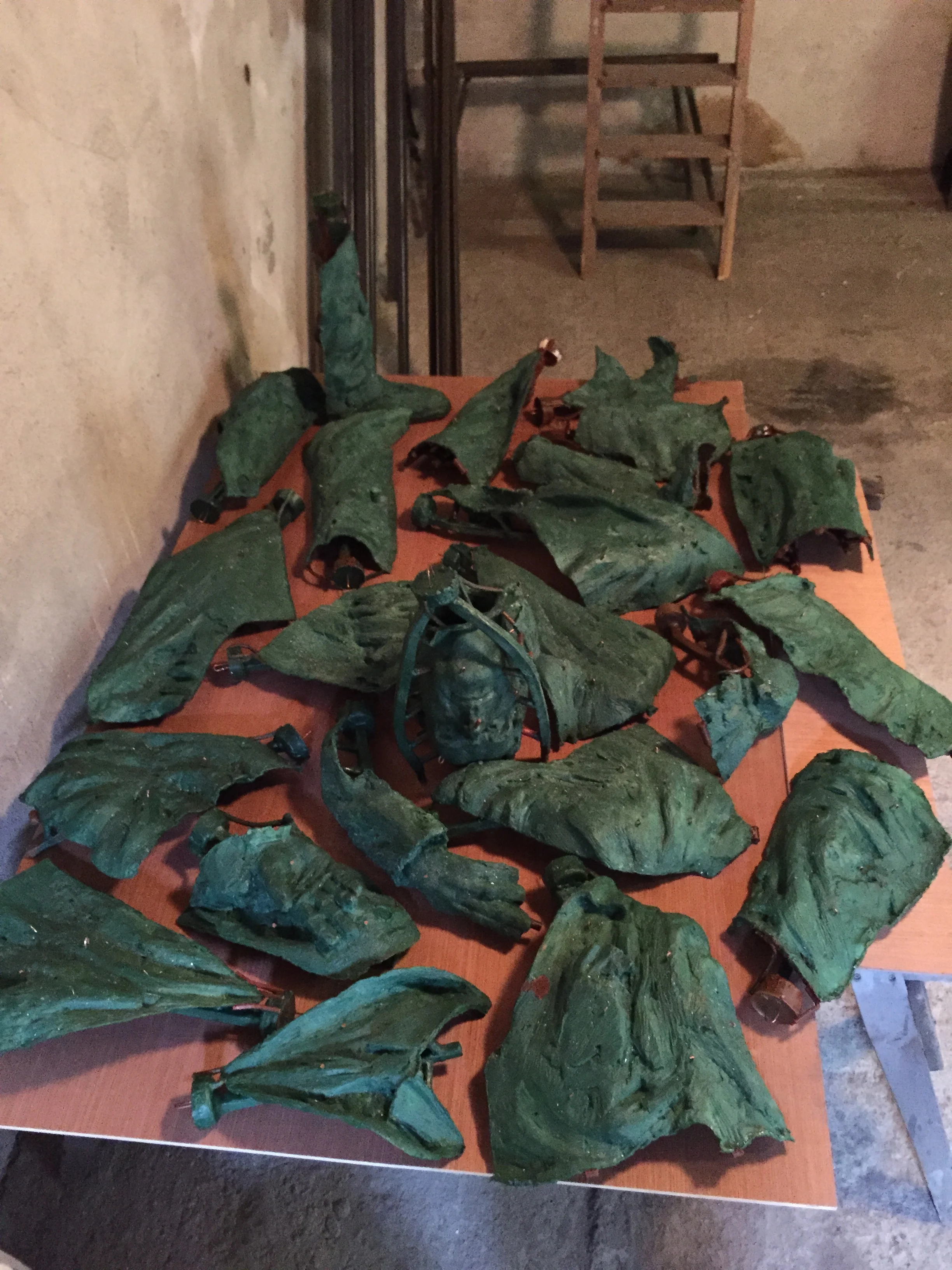 The completed twenty-one wax sections of William Conor