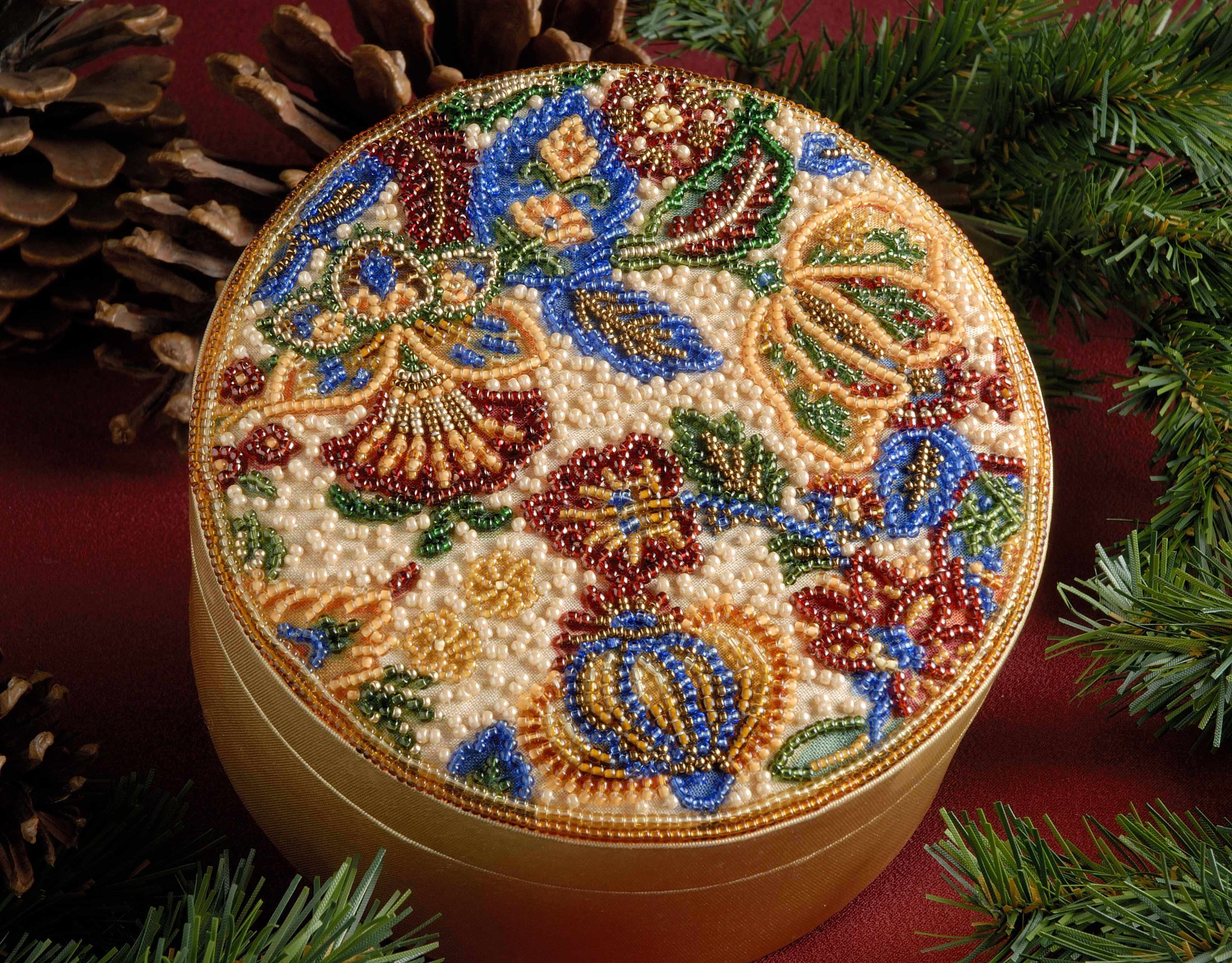 Bead embroidery kit on artificial leather FLBB-018