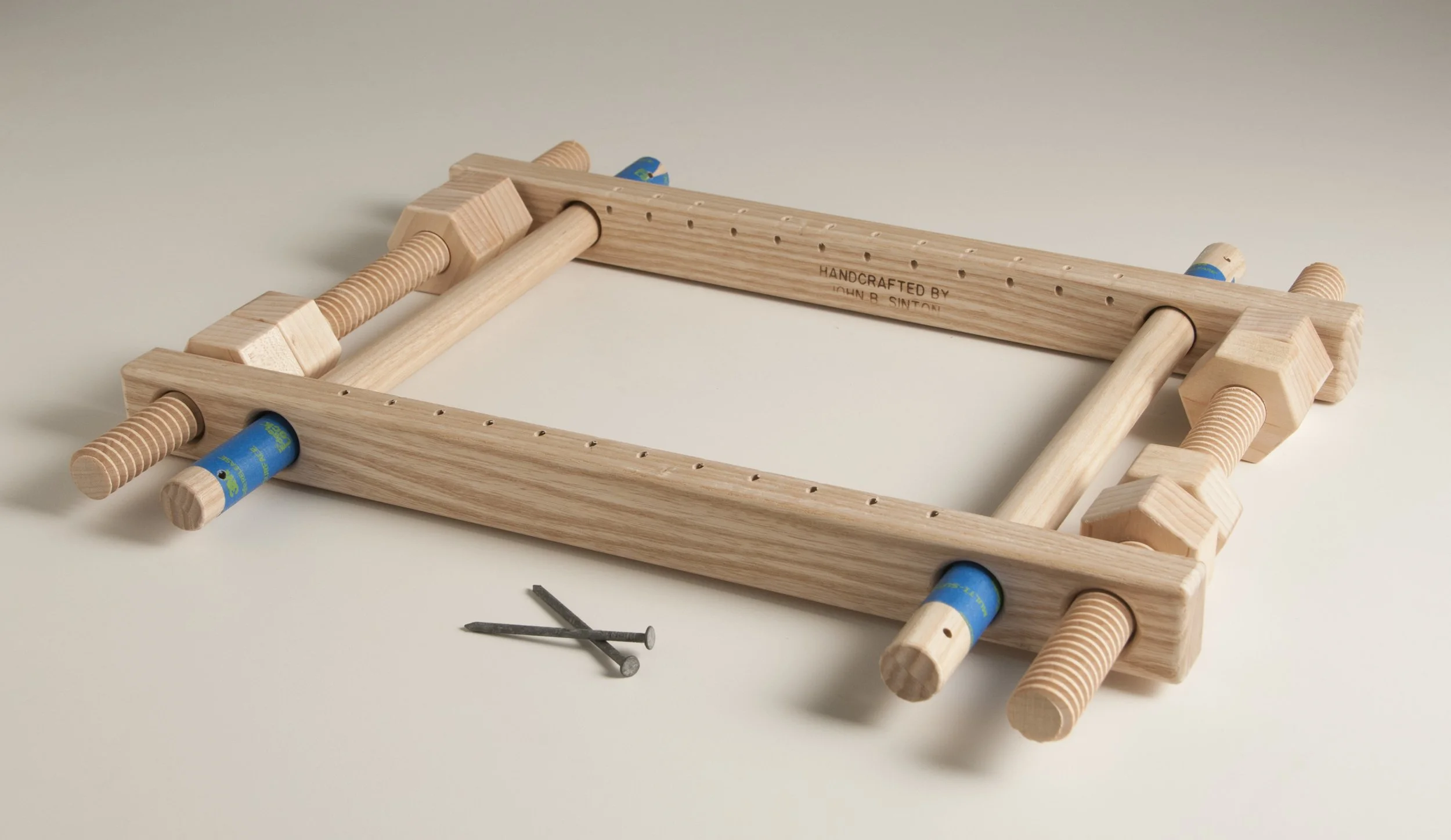 Japanese Embroidery Frame (threaded dowels) — Blue Studio