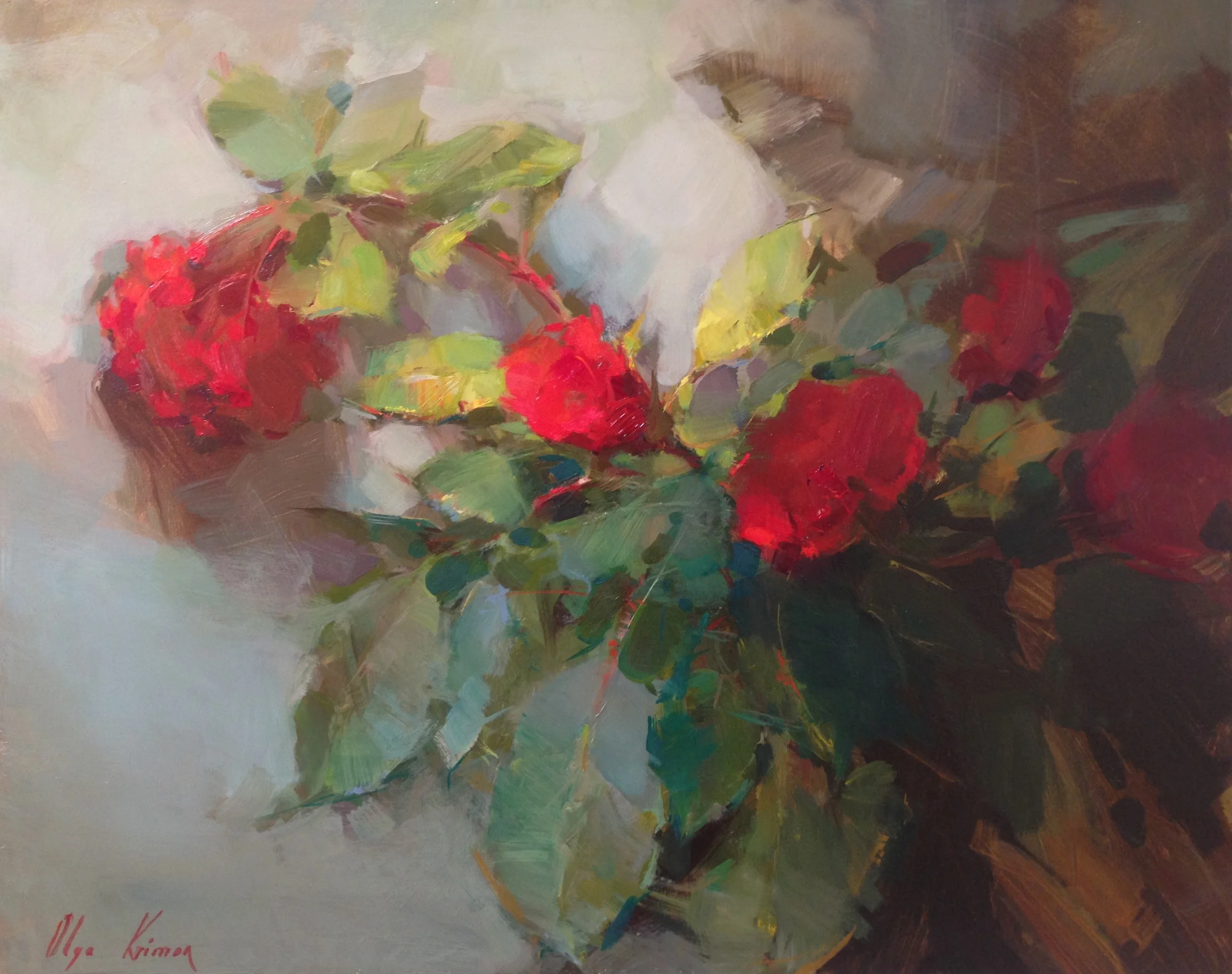 "Red Arrangement", 16x20 inches