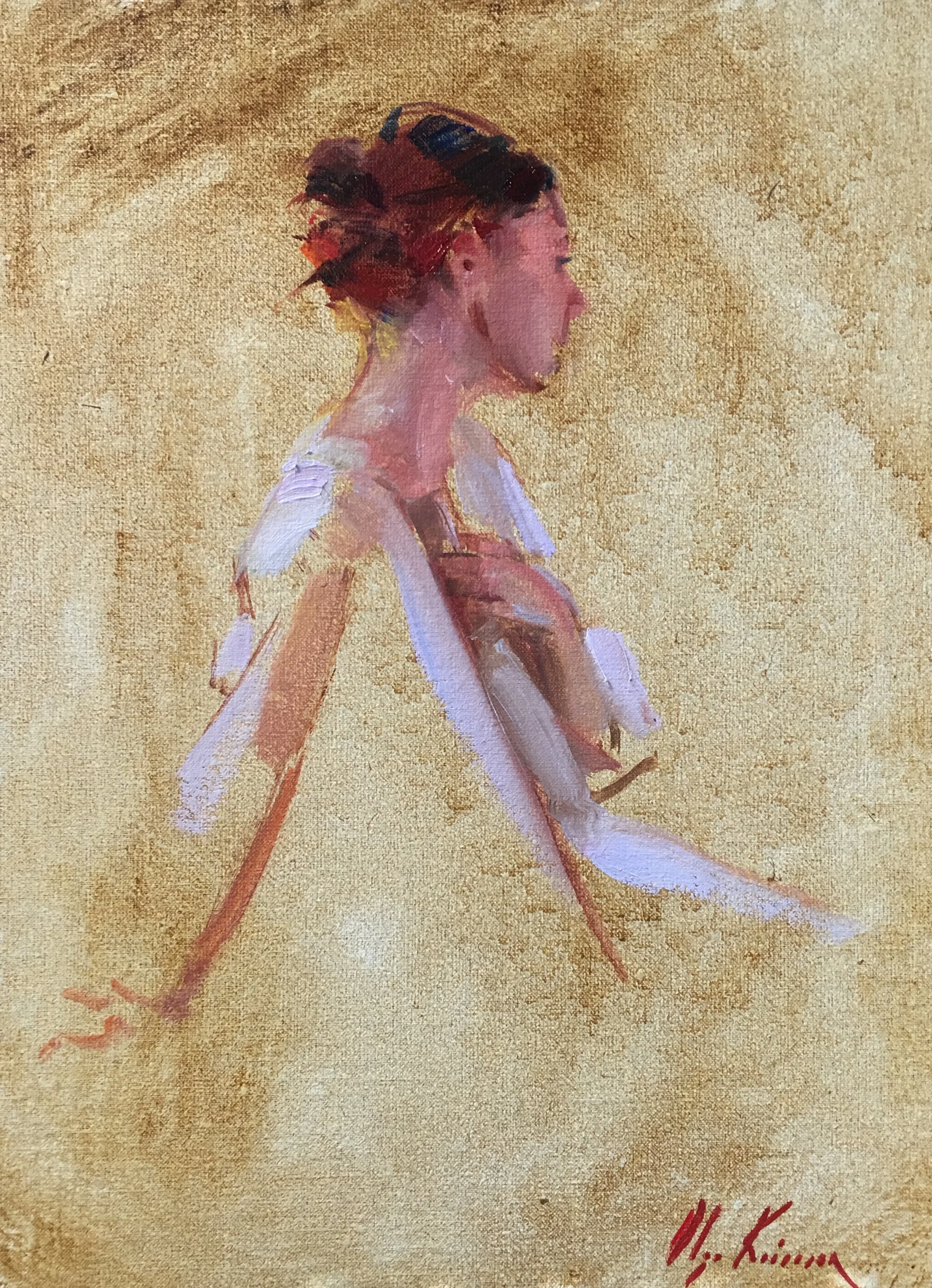 Sketch of Ania in White, 12x9