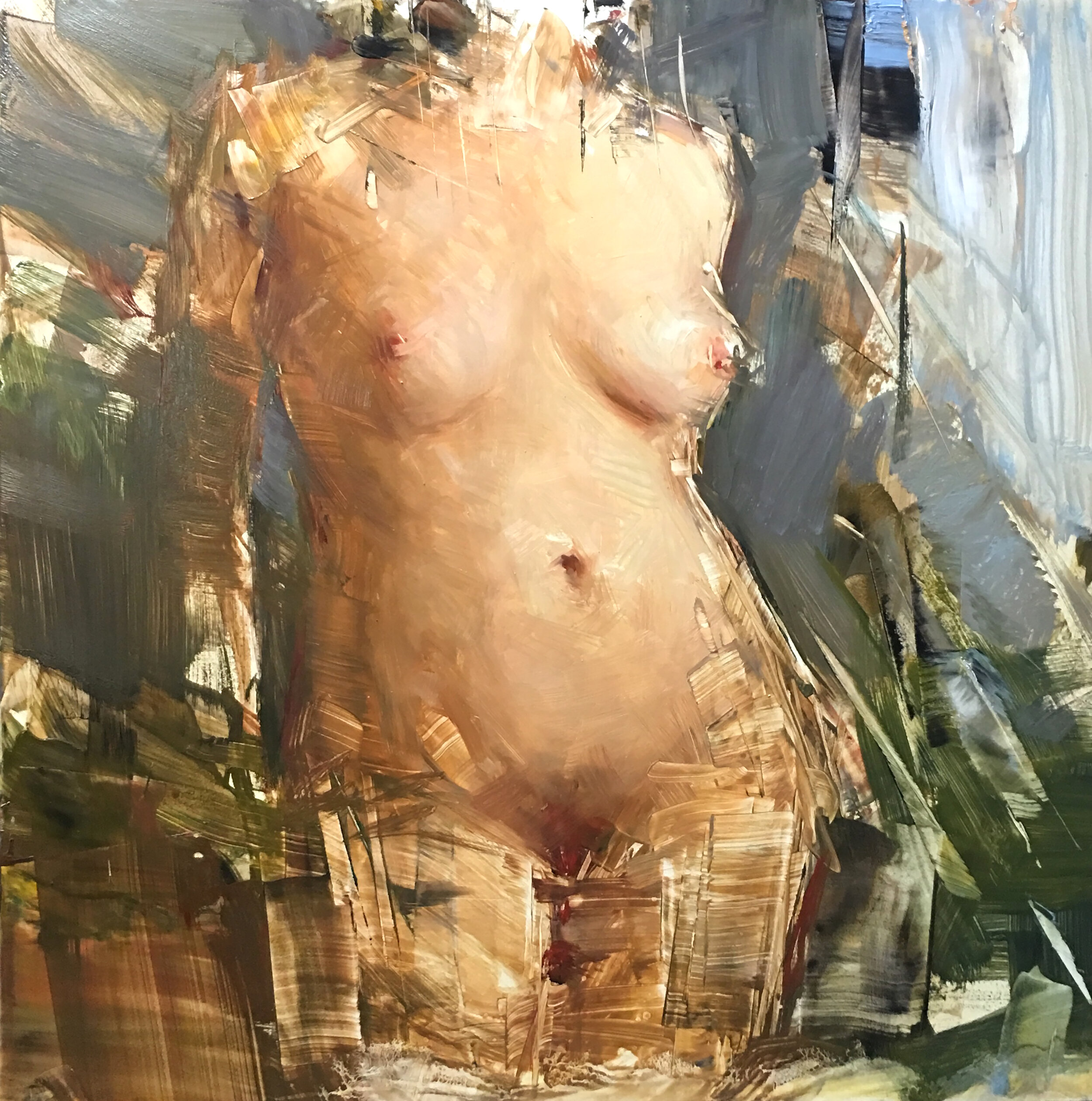Torso, Nude, 18x18