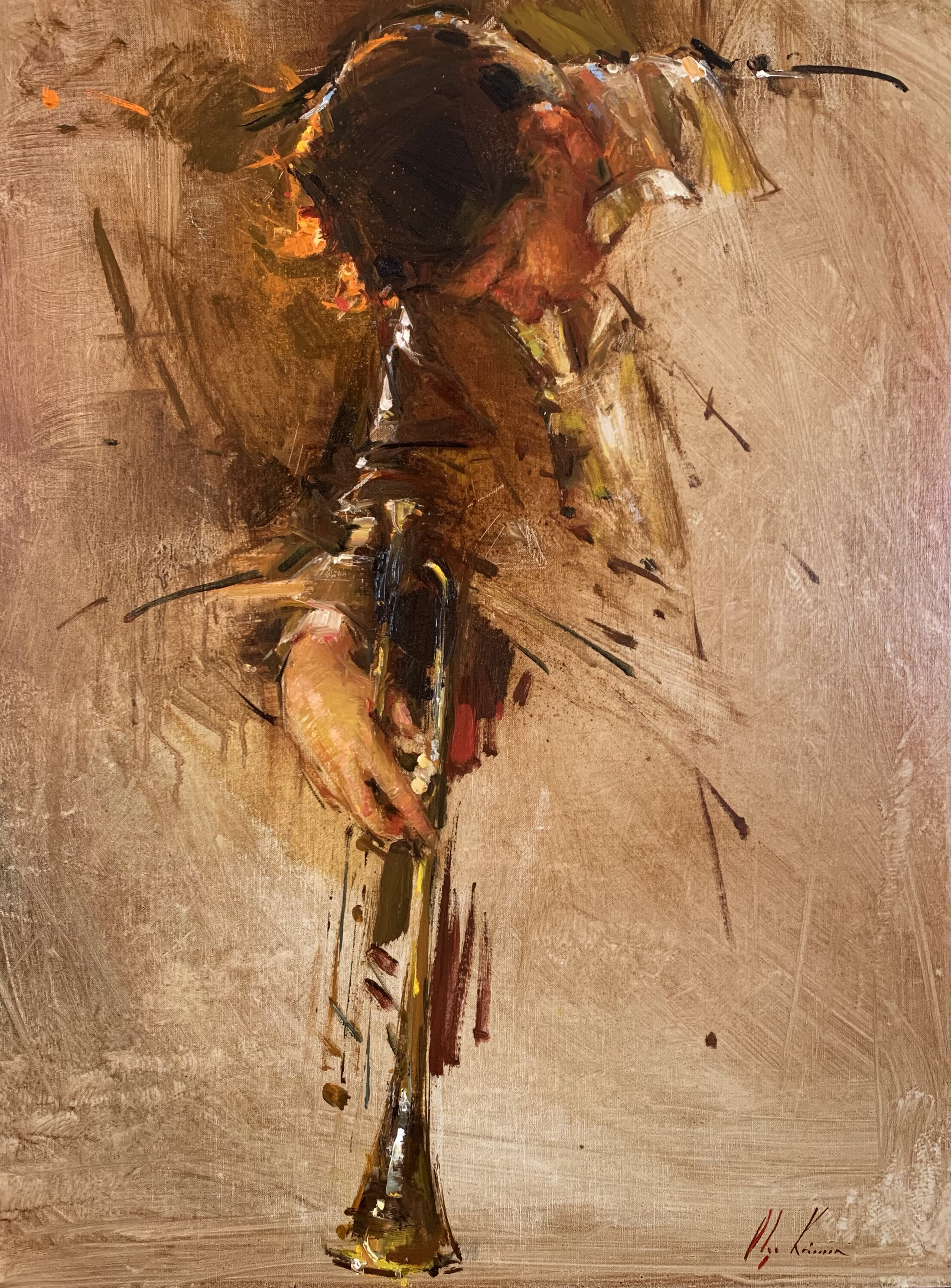 Jazz Composition, 18x24, oil on Belgian linen