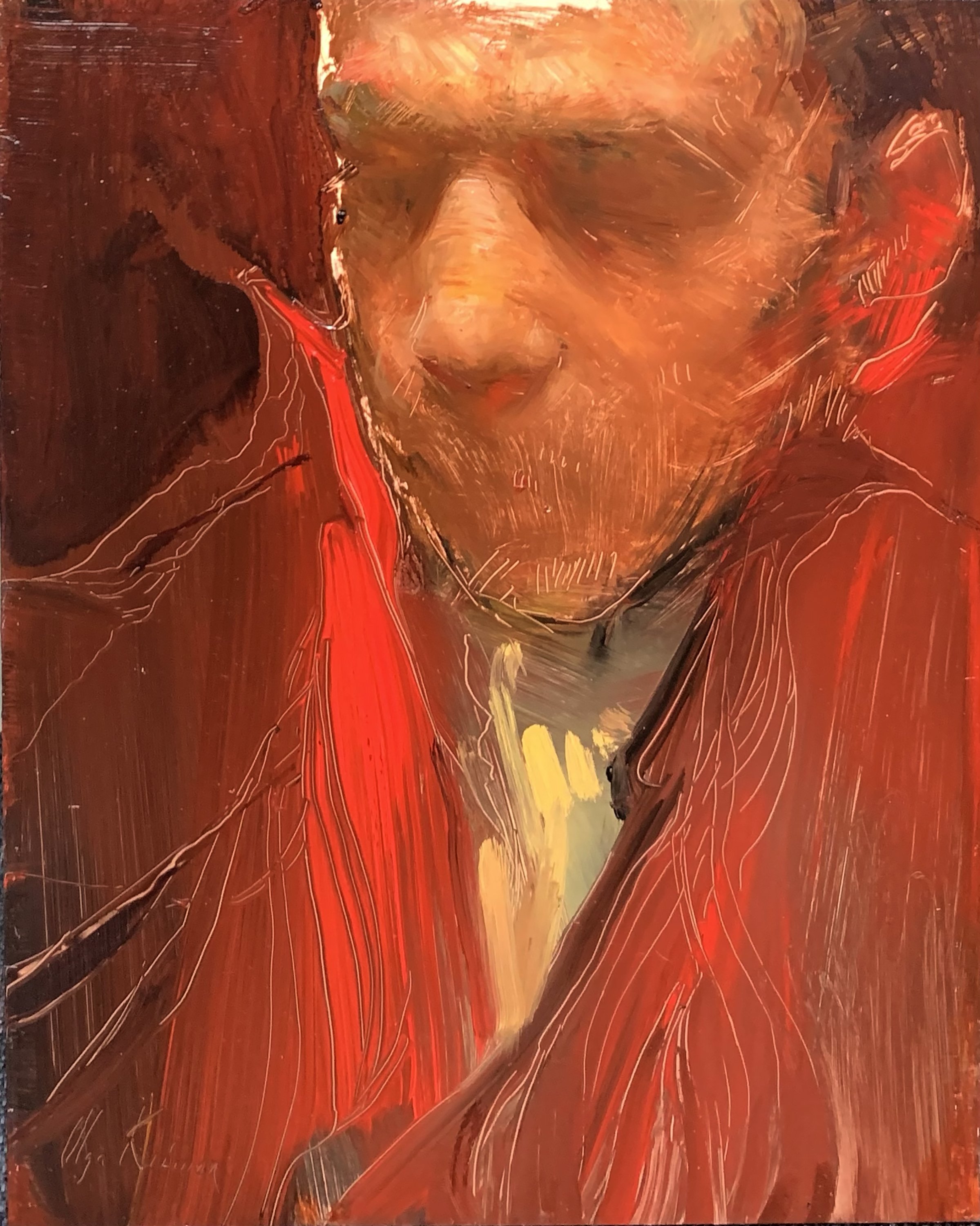 Emergence, 8x10, oil on copper, $1,290