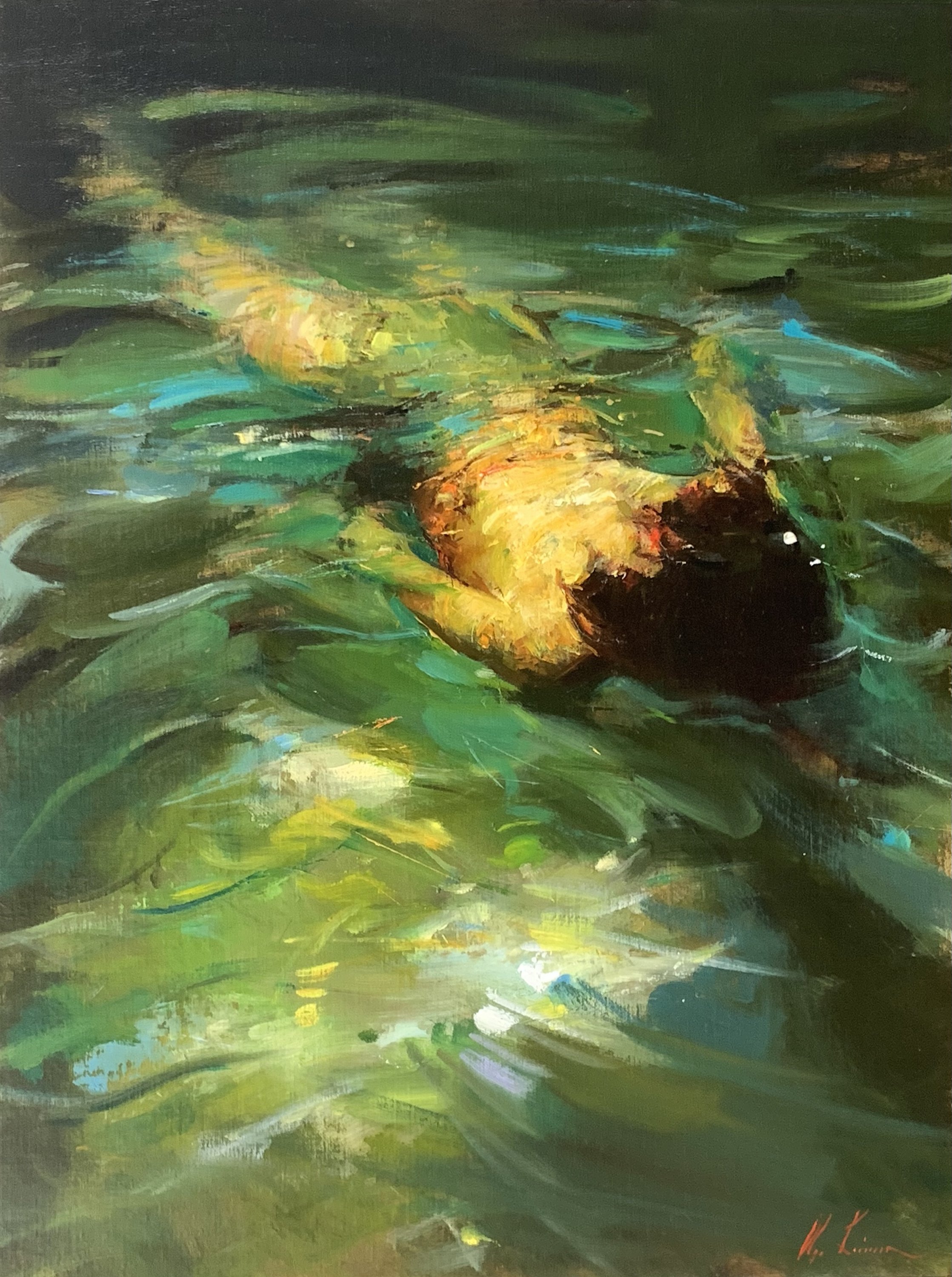 "Weightless IX", 18x24 inches, oil on Belgian linen