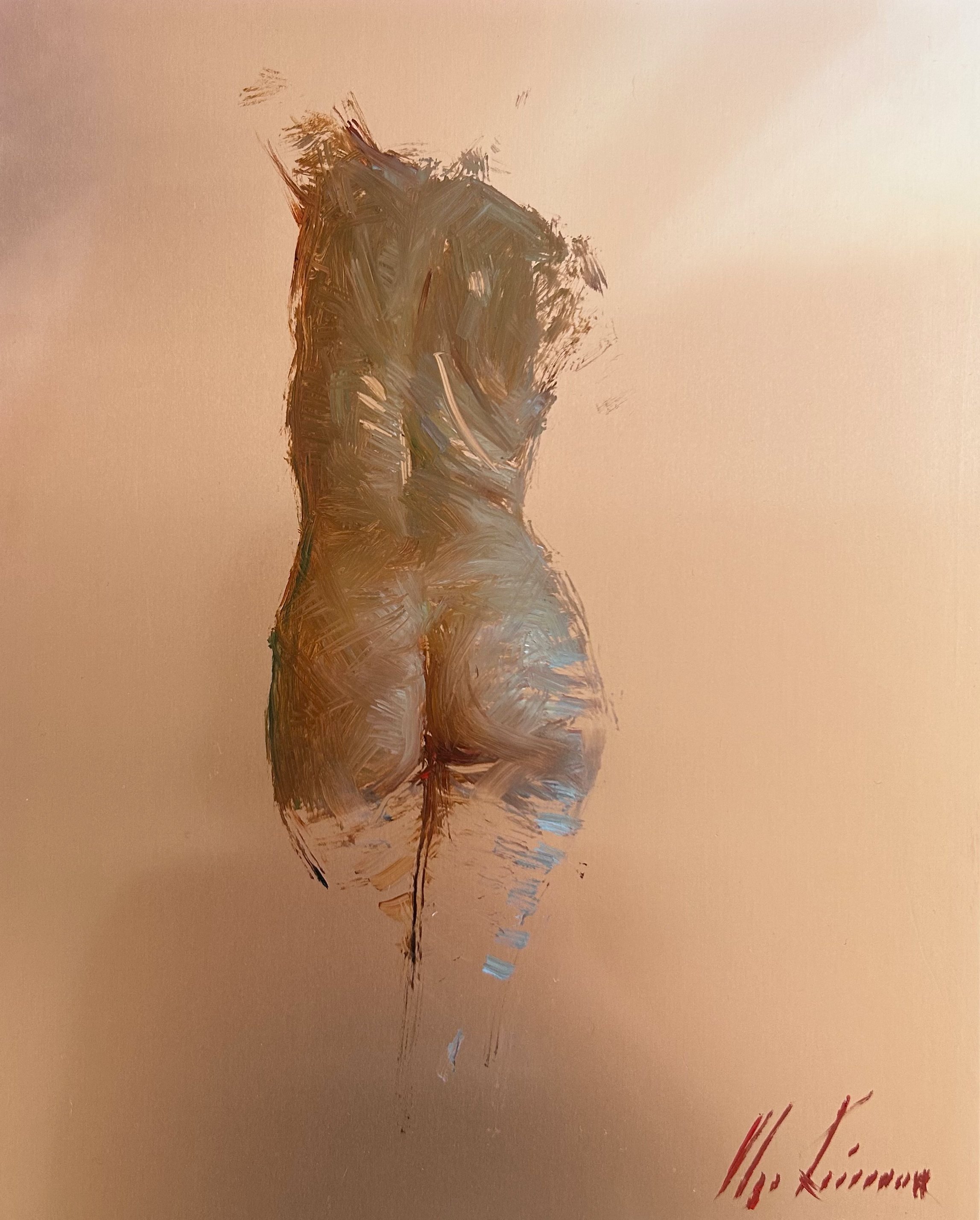 Back I, oil on copper, 8x10