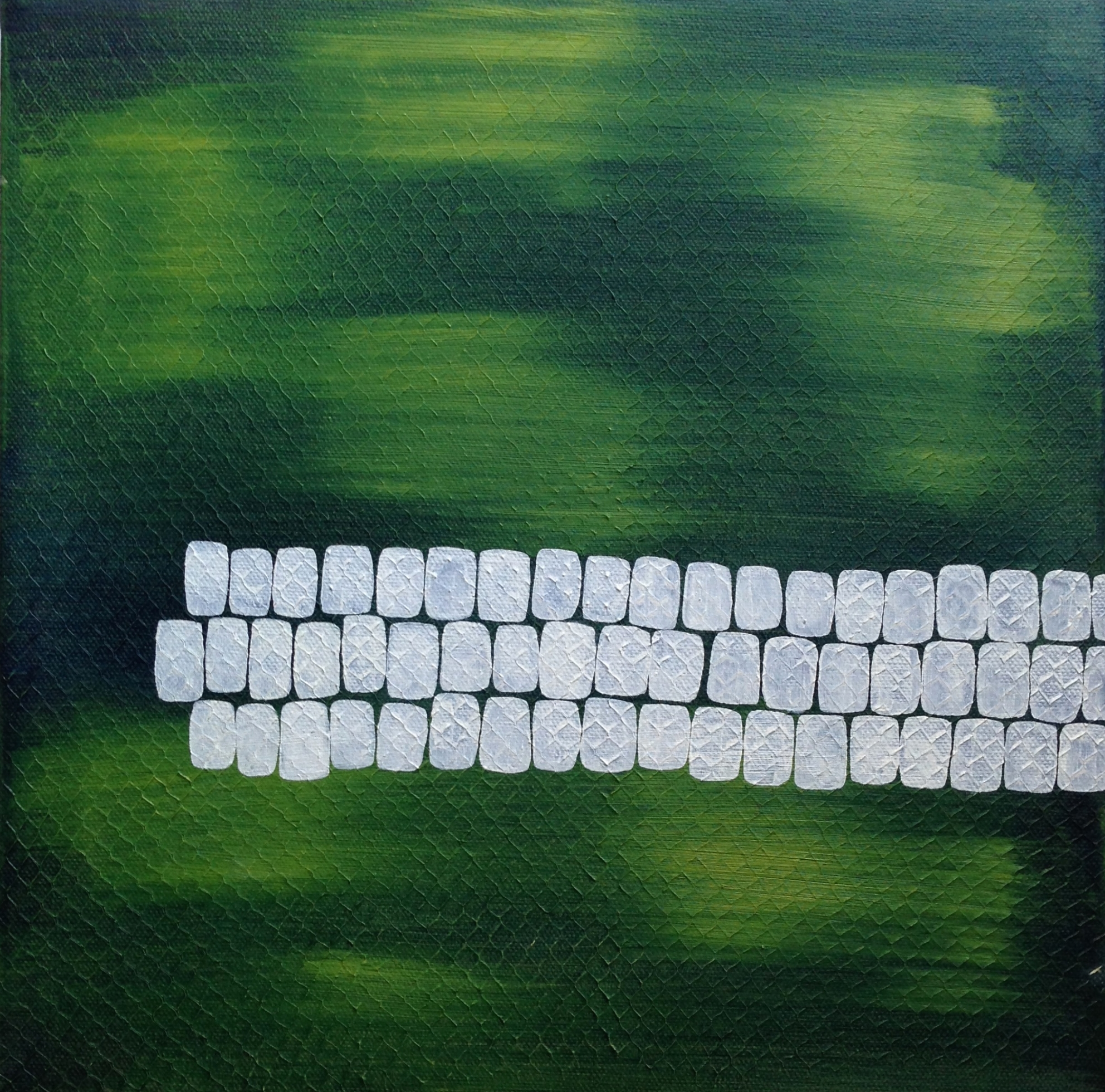   Chaser,  2012  Acrylic on canvas  12 x 12 inches 