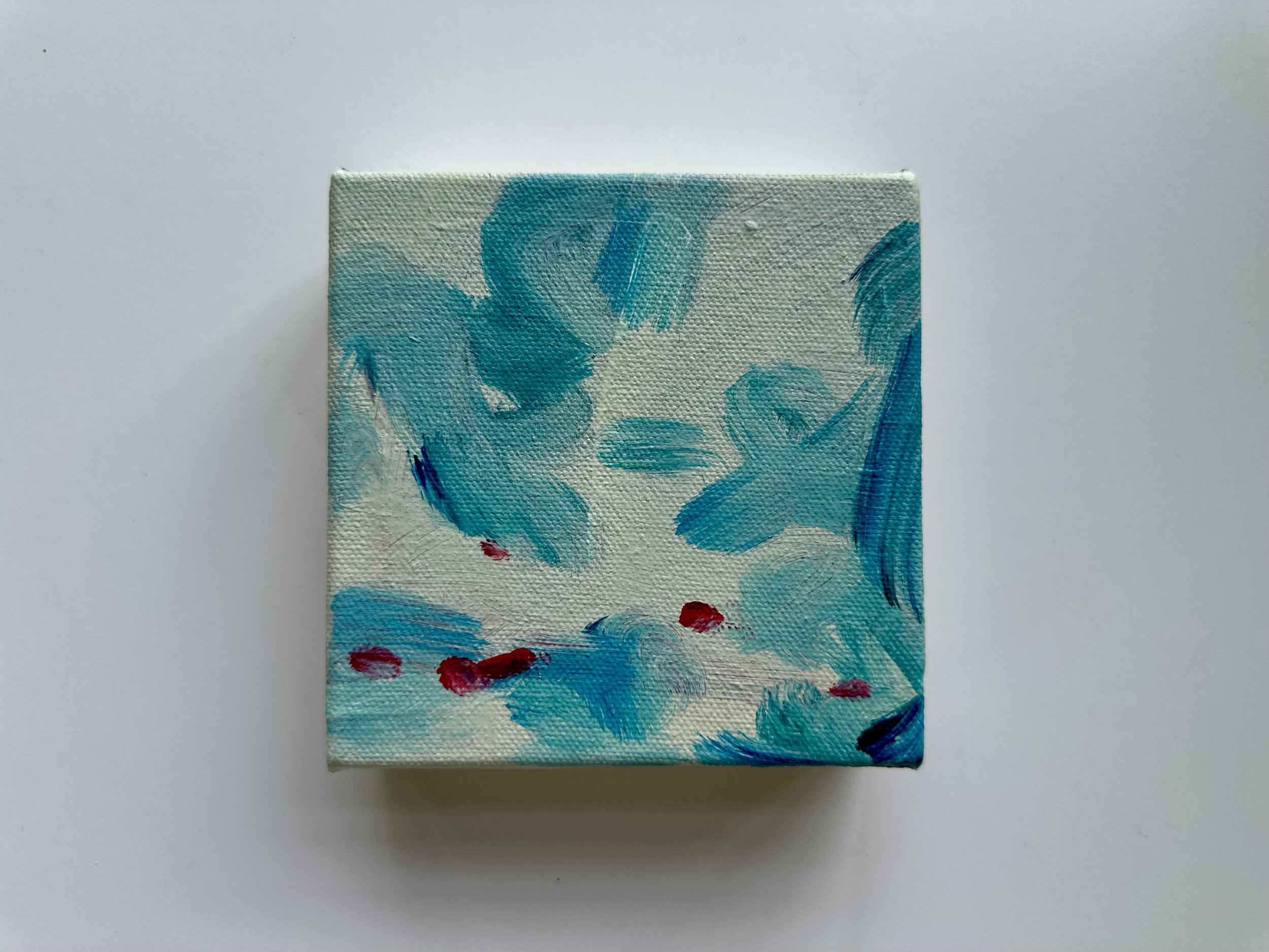   The dream’s on me , 2026  Acrylic on canvas  5 × 5 inches 