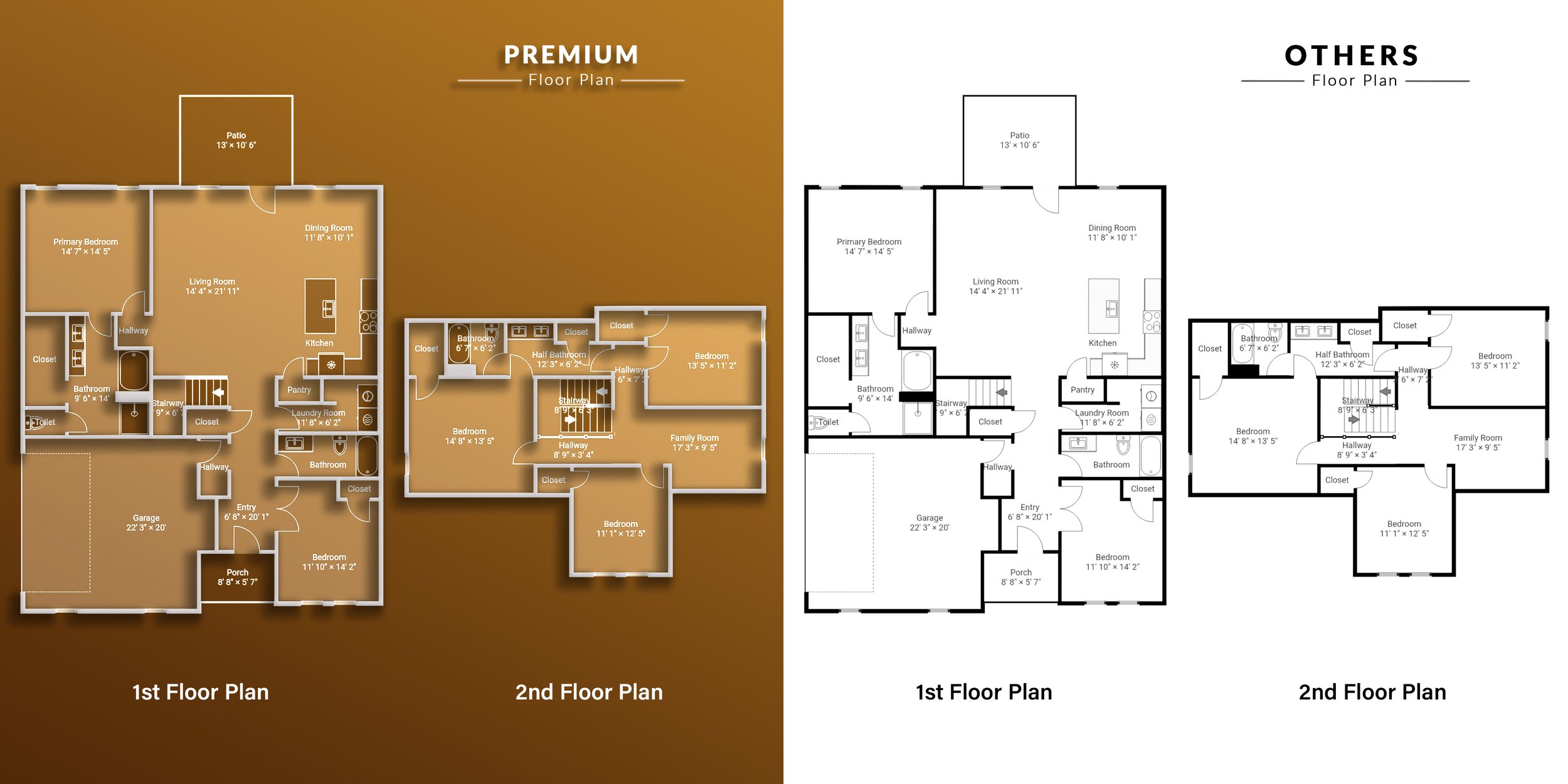 Don't settle for regular floor plans but elevate it to premium.