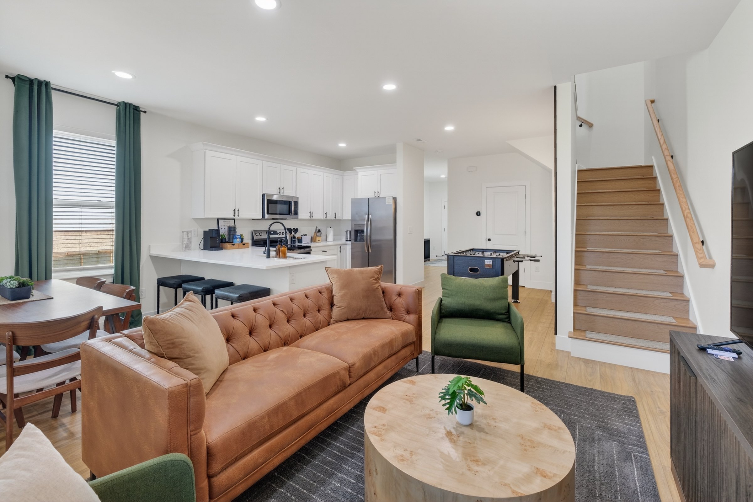 Kitchen and dining area photographed for a residential real estate listing in Upstate South Carolina.