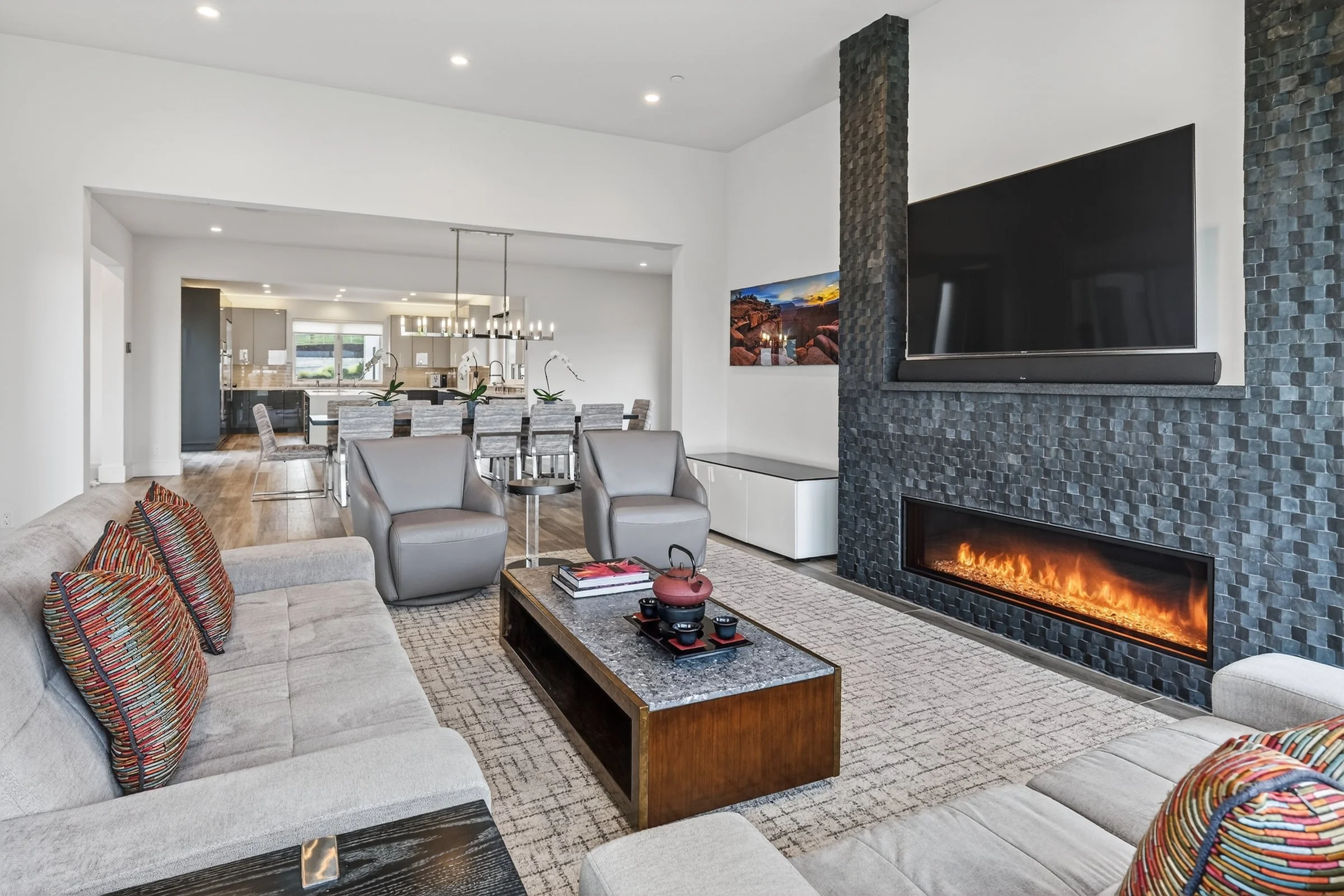 Spacious kitchen with large island photographed for a real estate listing in Upstate South Carolina.