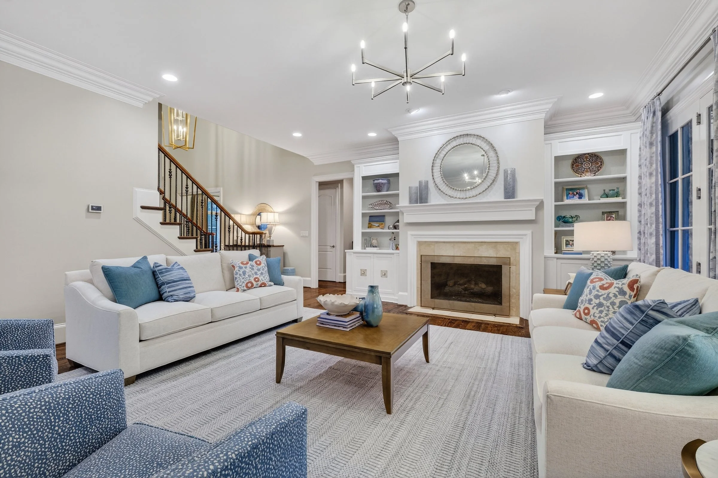 Aerial drone view of residential property captured for a real estate listing in Greenville, South Carolina.