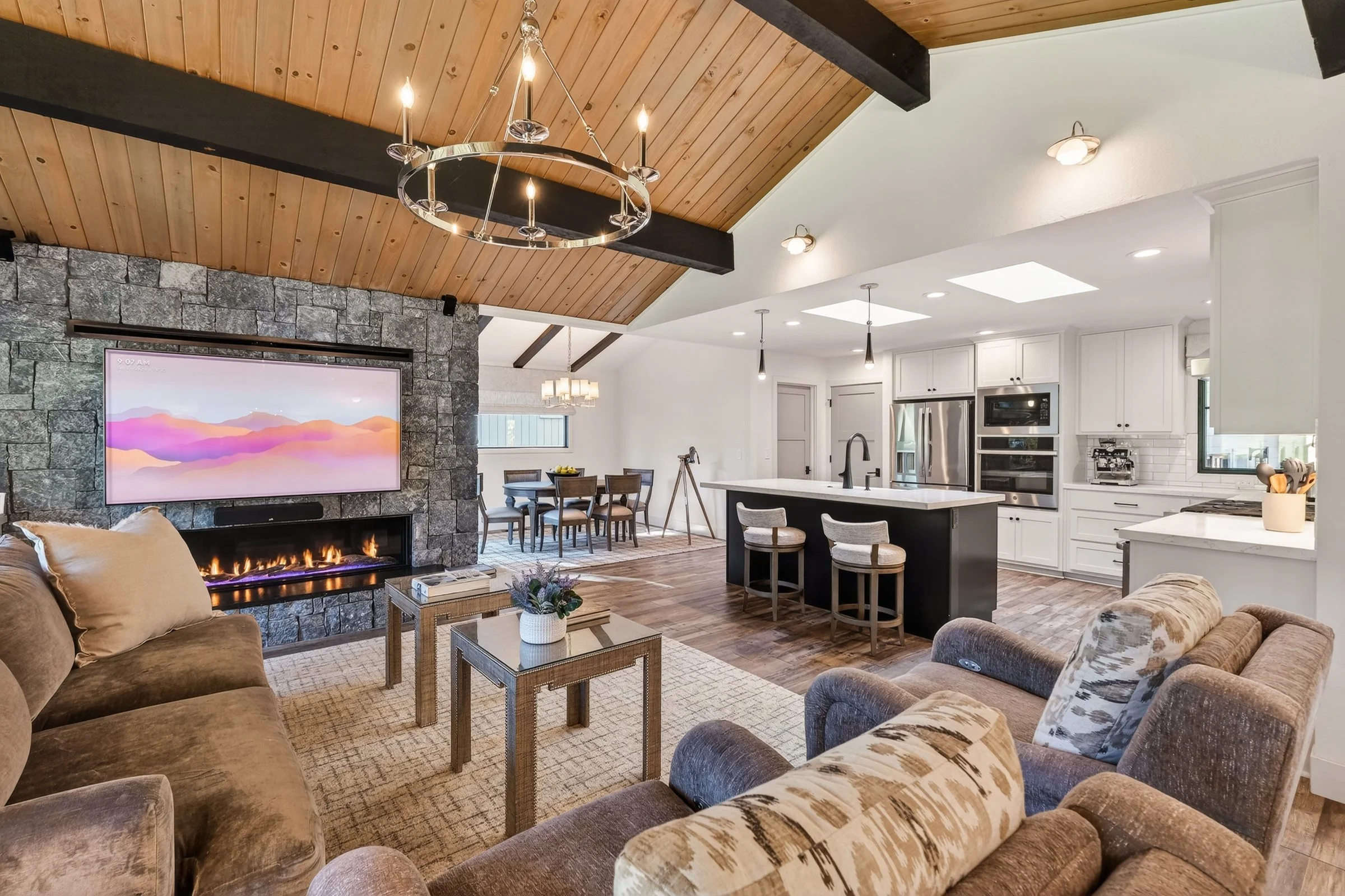 Luxury living space photographed for a high-end residential property in Upstate South Carolina.