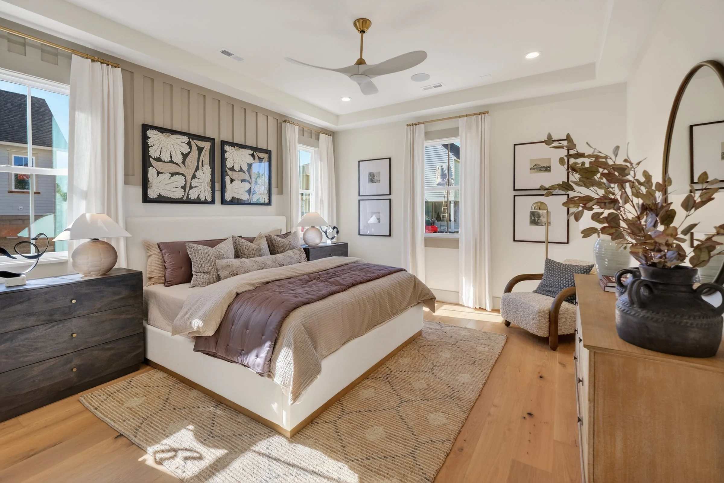 Elegant dining room photographed for a real estate listing in Spartanburg, South Carolina.