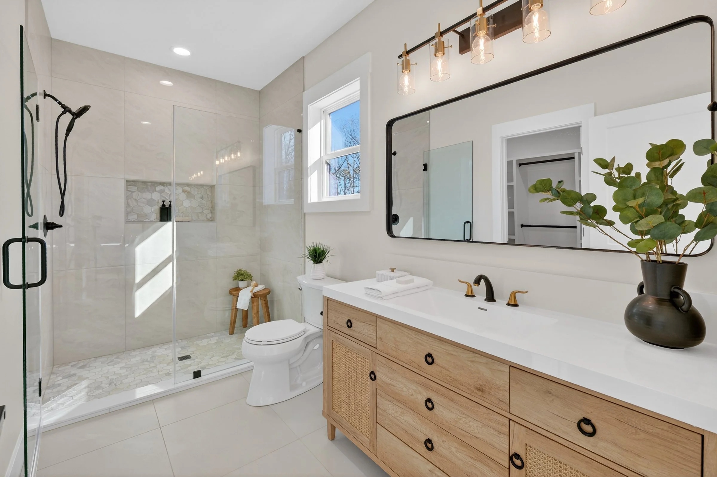 Interior architectural staircase photographed for a Greenville, South Carolina real estate listing.