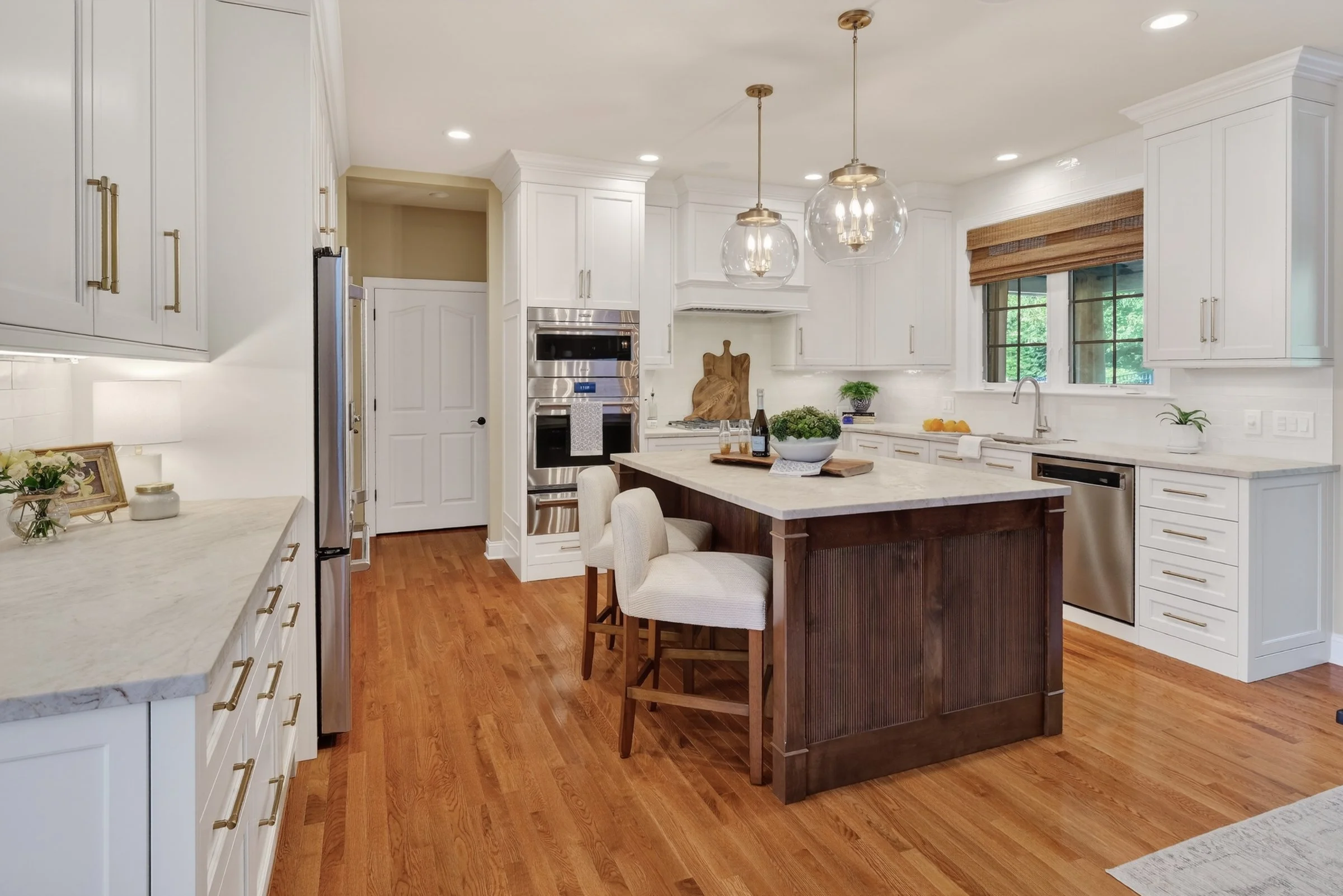 Open concept living space photographed for a residential listing in Greenville, South Carolina.
