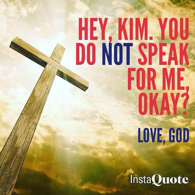 A letter from God to Kim Davis