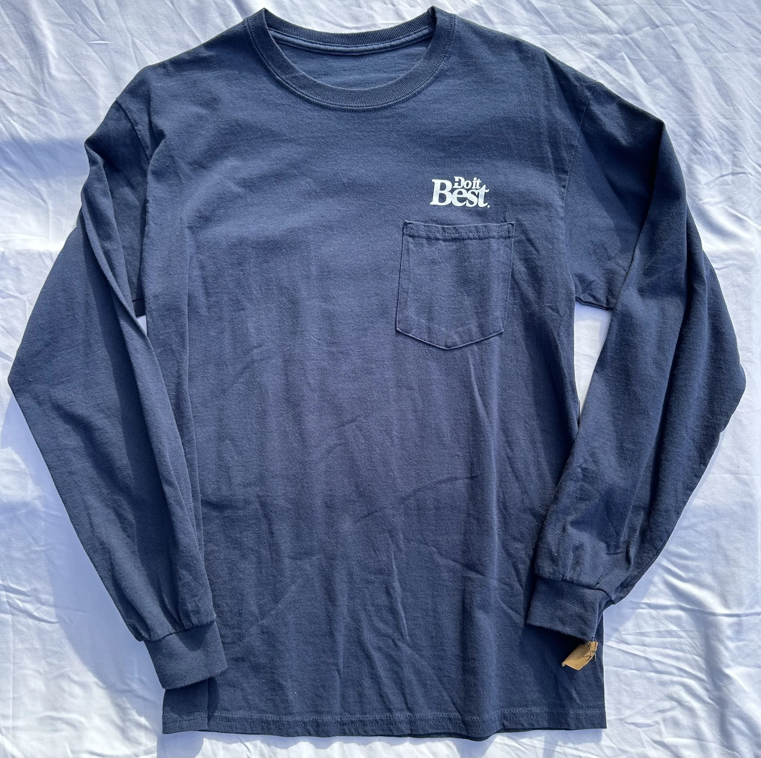 T001 Tee - Blue - White Embroidery - Do It Best - M