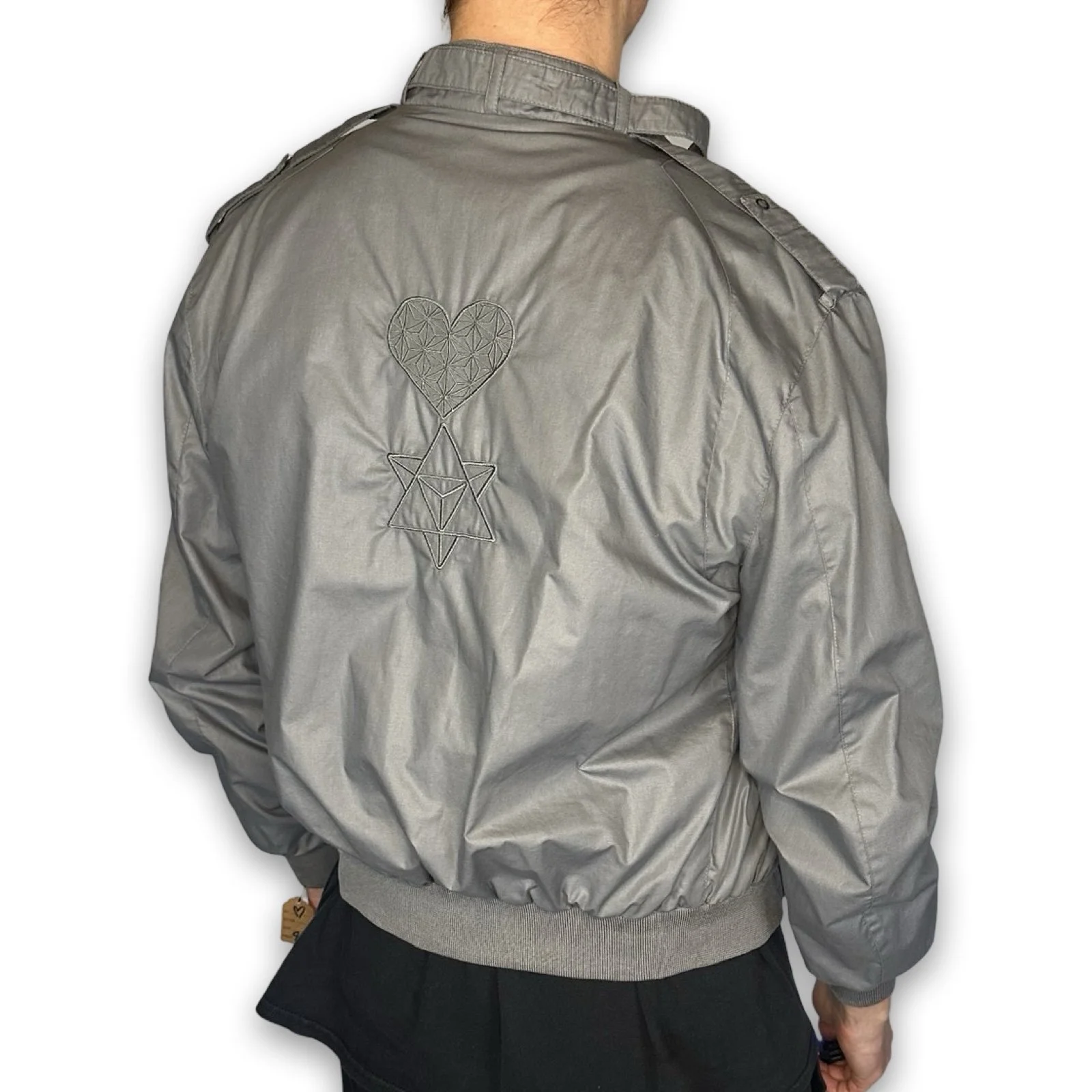 AD001 - Members Only Jacket - Grey - Grey Embroidery - M