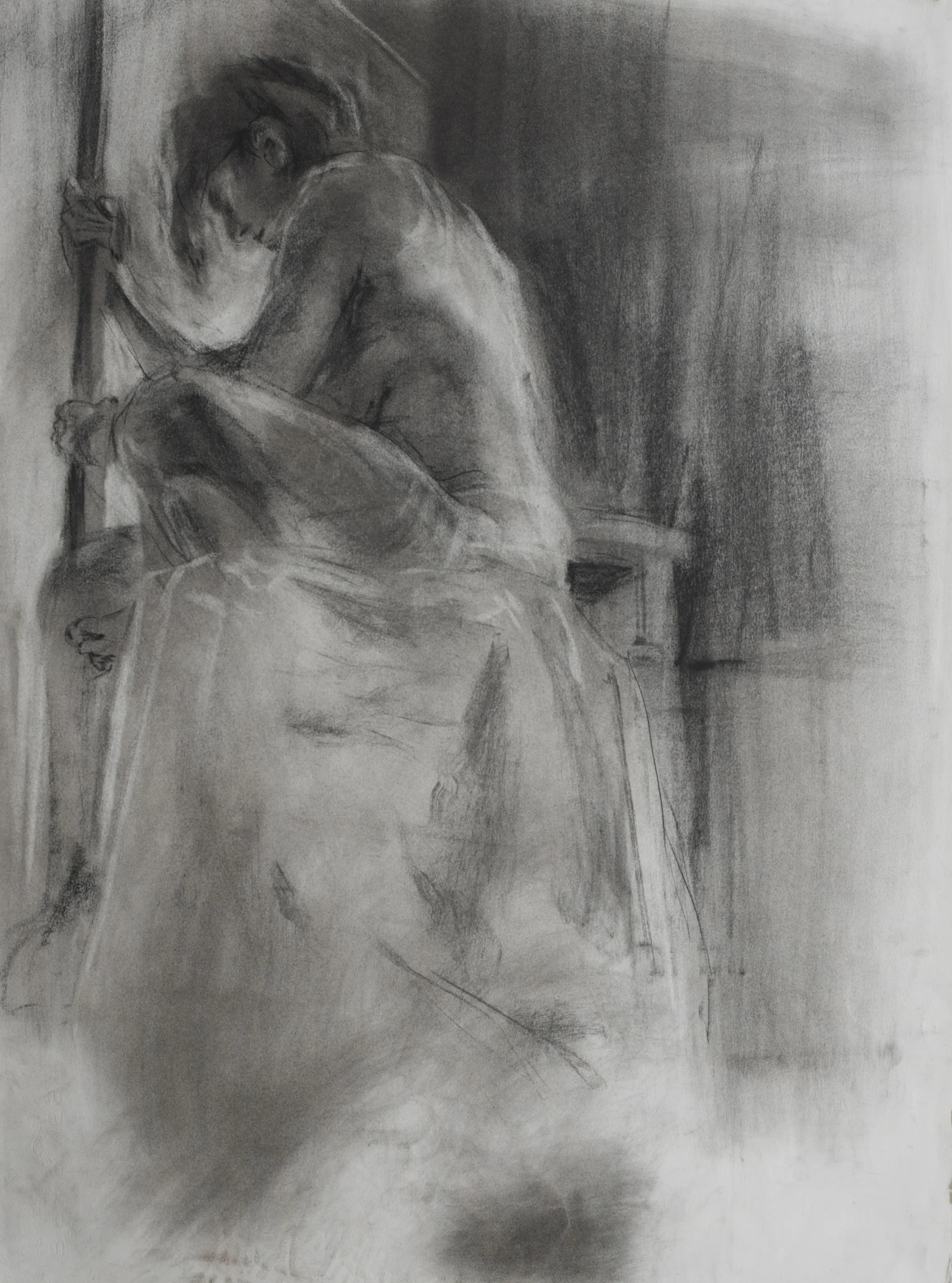 Seated Woman with a Staff