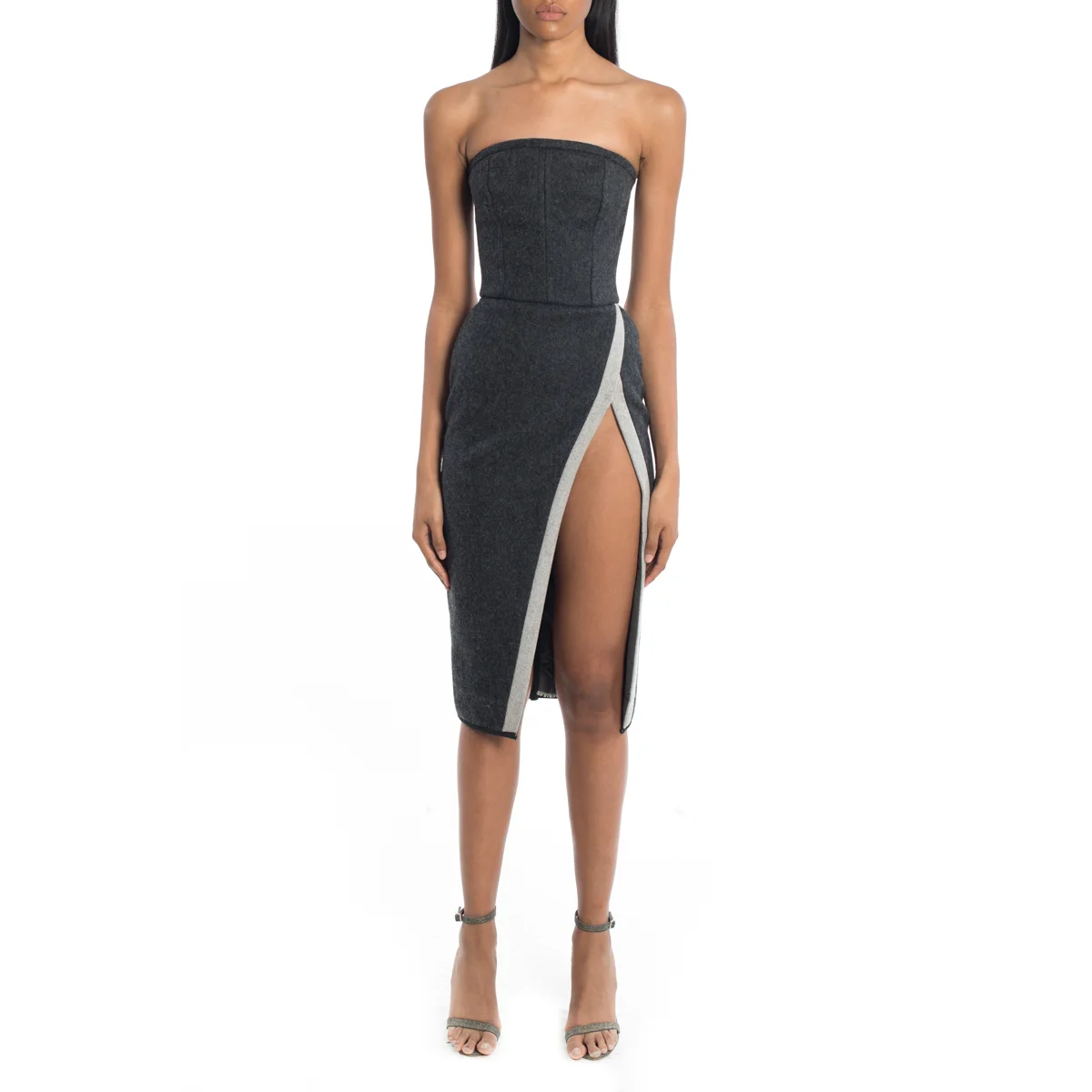 CharcoalBustierWrapDress_Front.jpg
