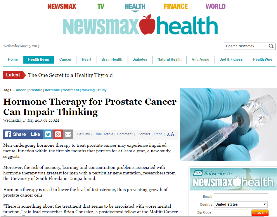 Newsmax Health: Hormone Therapy for Prostate Therapy, Dr. David Samadi