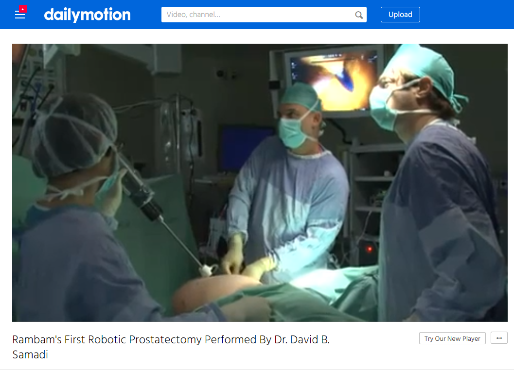 Rambam's First Robotic Prostatectomy Performed By Dr. David B. Samadi