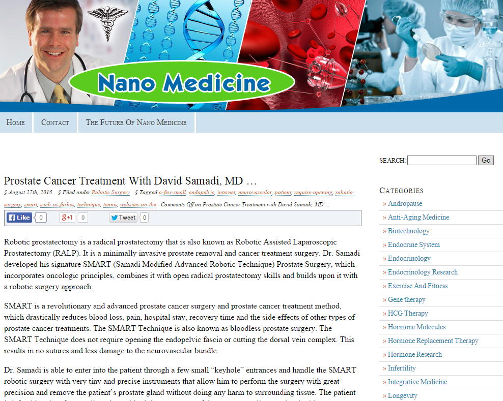 Nano Medicine: Prostate Cancer Treatment with Dr. David Samadi