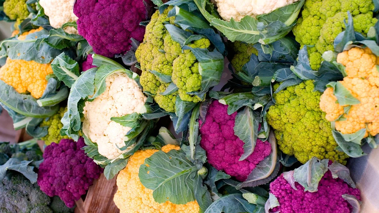Cauliflower’s colorful nutritional background