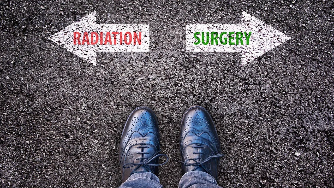 Surgery superior over radiation in reducing mortality