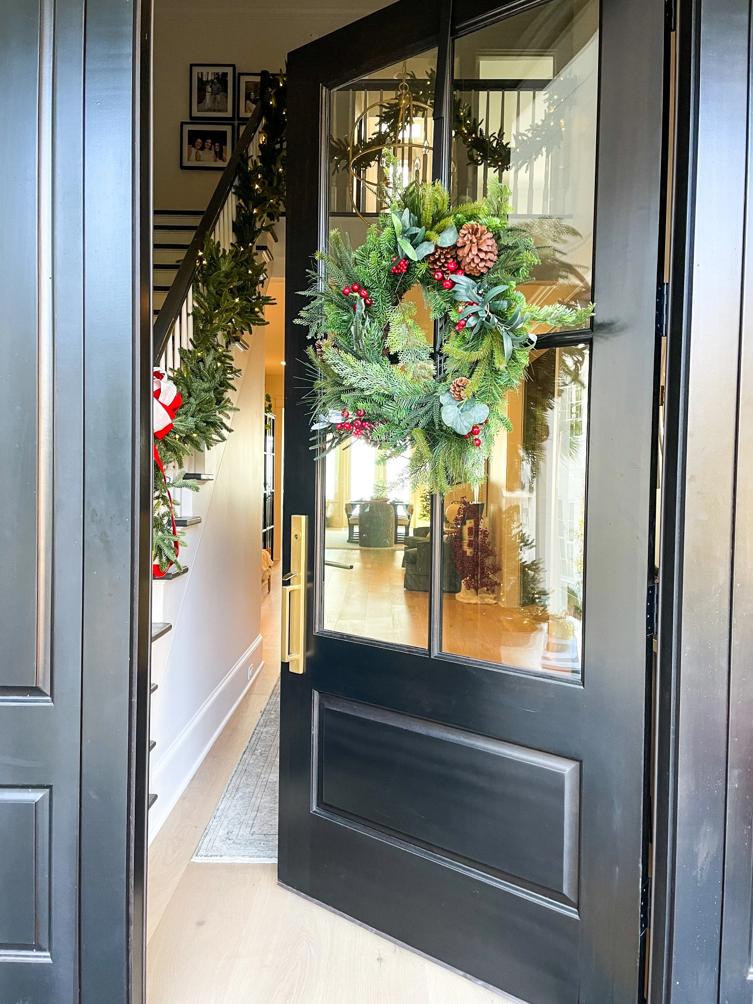 Garnished with a Fresh Seasonal Wreath &amp; Rich Garland