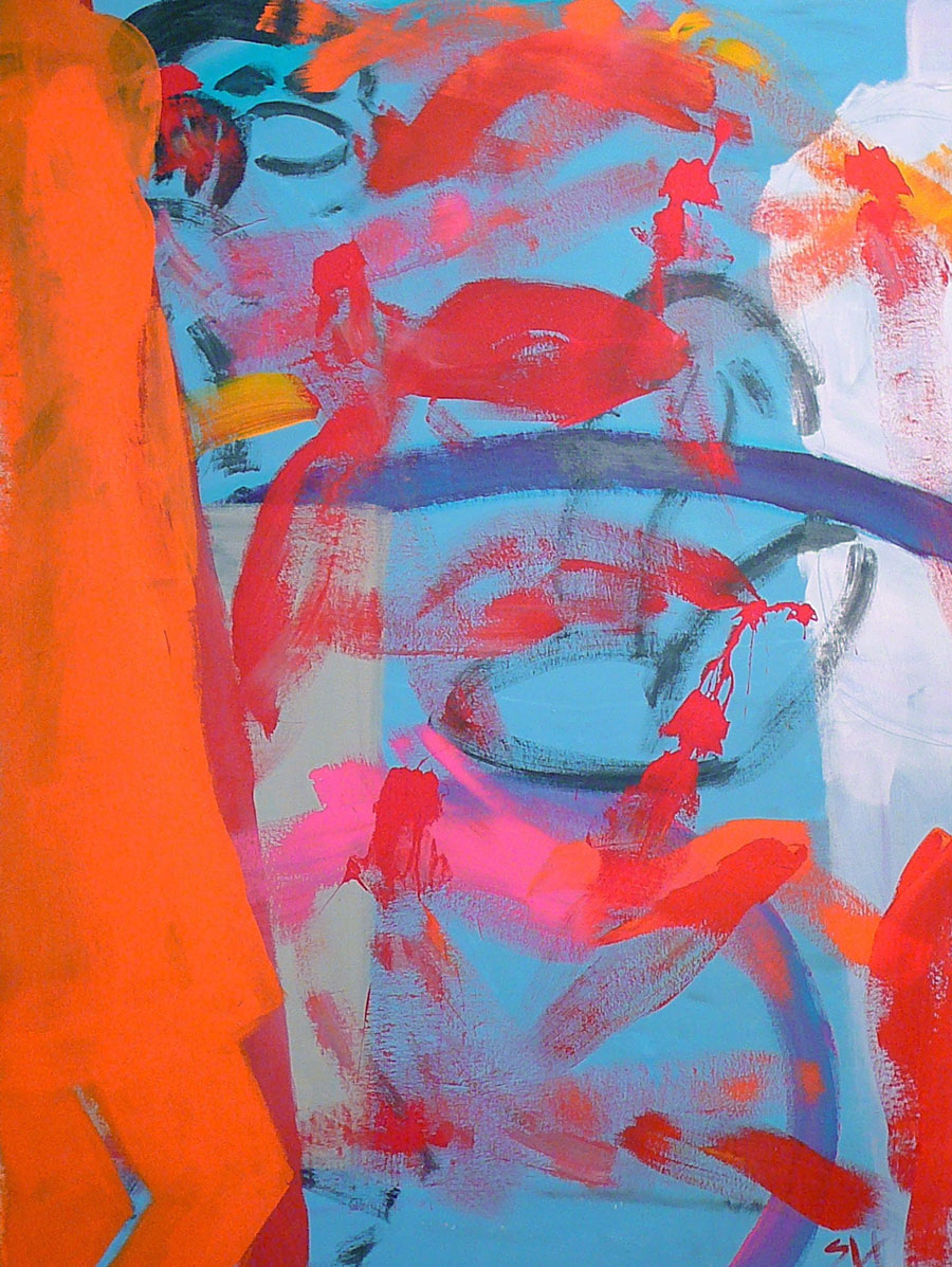 Monkey mind. 2008. Acrylic on canvas. 48" x 36"
