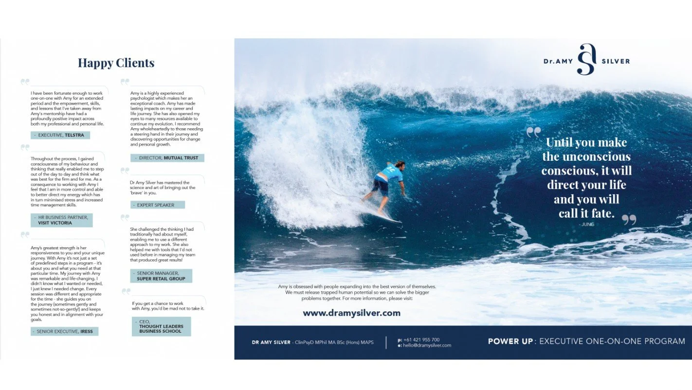 A person surfing on a large ocean wave with white foam, with text overlay giving a quote about consciousness and life.