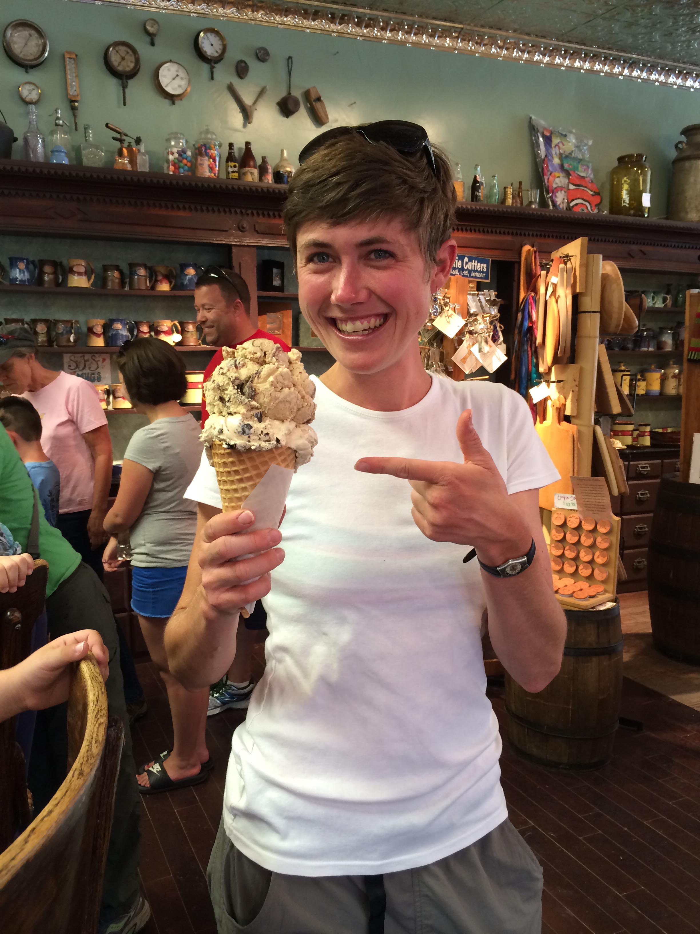  Upon arriving in towns, ice cream was always a priority. PHOTO COURTESY WILLOW BELDEN 