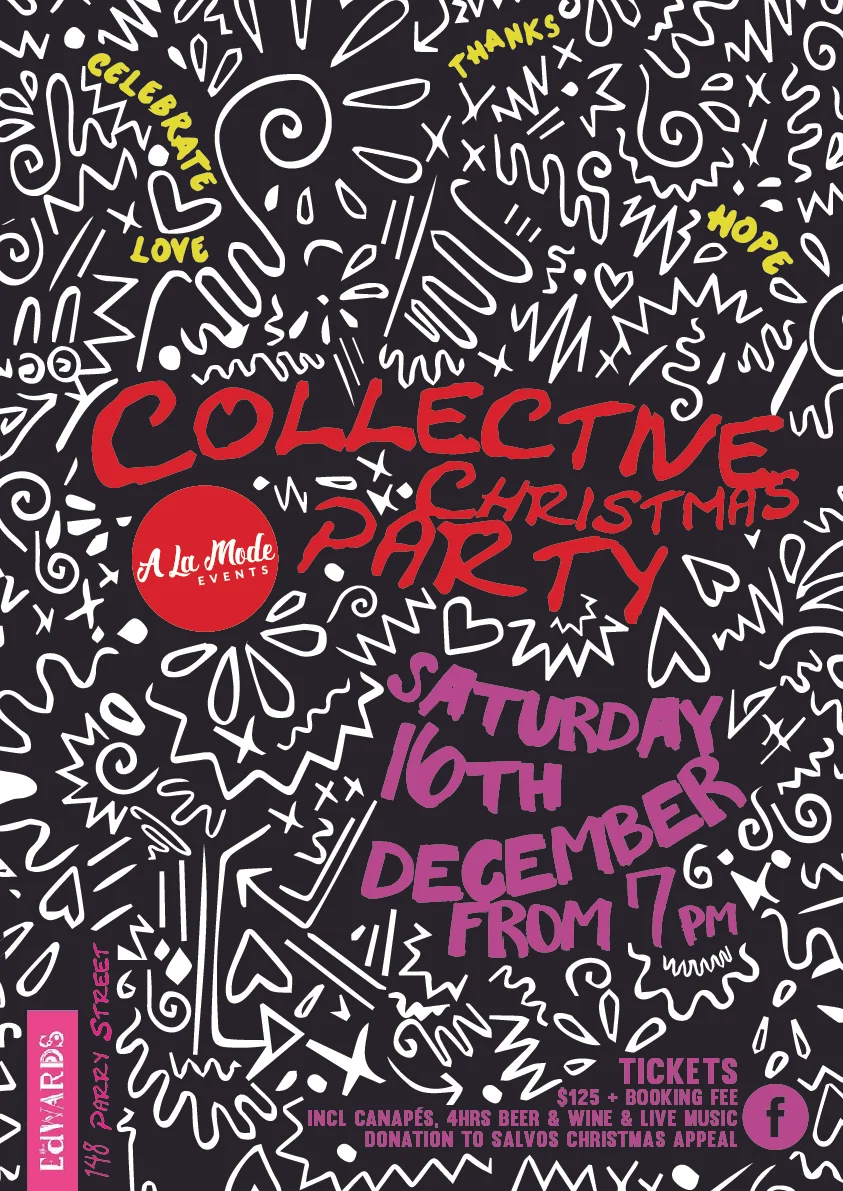 Christmas Poster Design for A La Mode Events