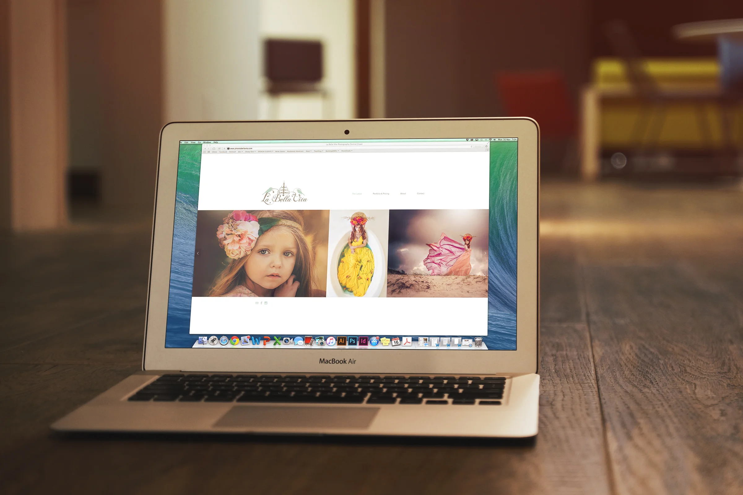 Webpage Design for La Bella Vita Photography